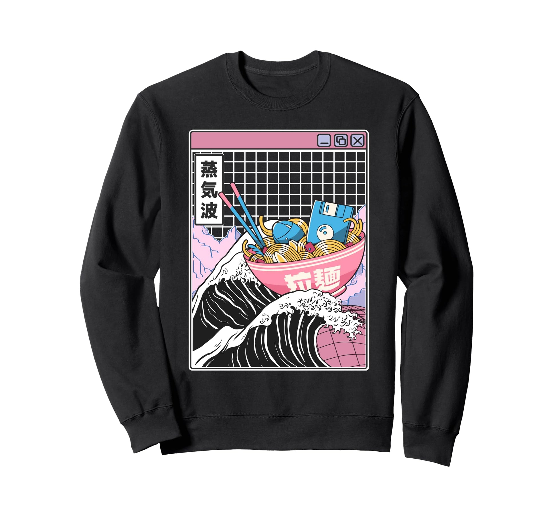 Digital Ramen Bowl Kanagawa Wave Sweatshirt - Custom Art Print Unisex - T-Shirt, Sweatshirt, Hoodie