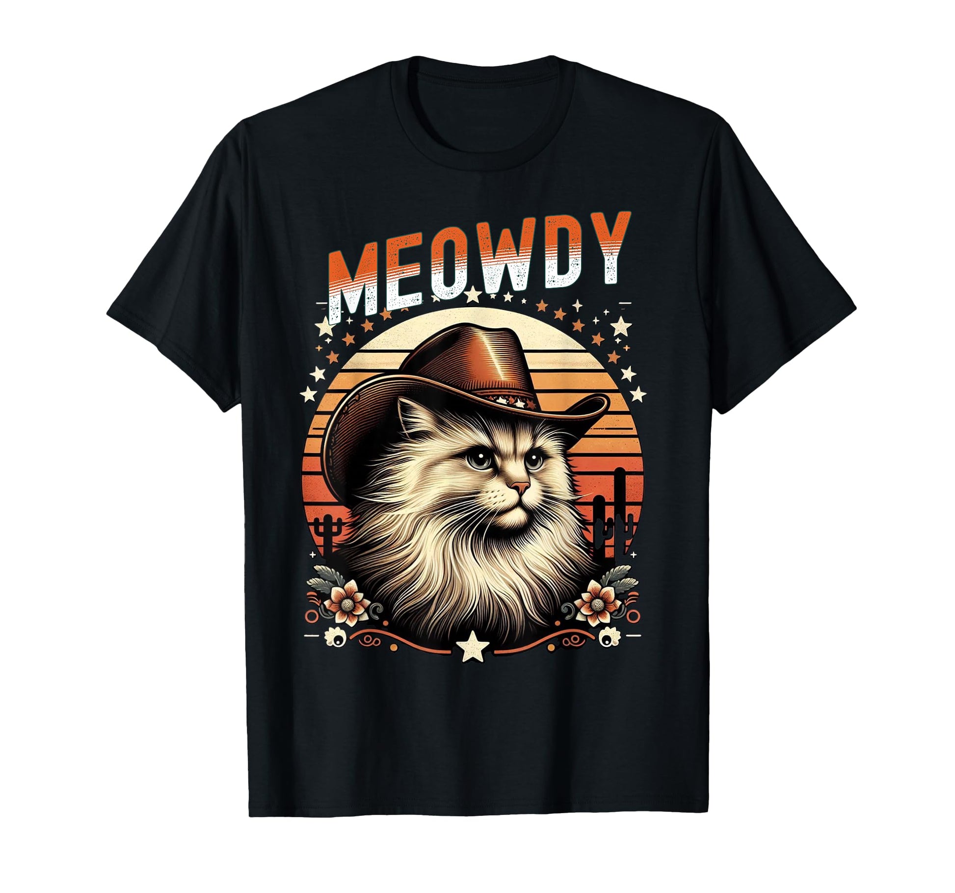 Meowdy Cat Cowboy Funny Country Cat T-Shirt - Unique Graphic for Adults - T-Shirt, Sweatshirt, Hoodie