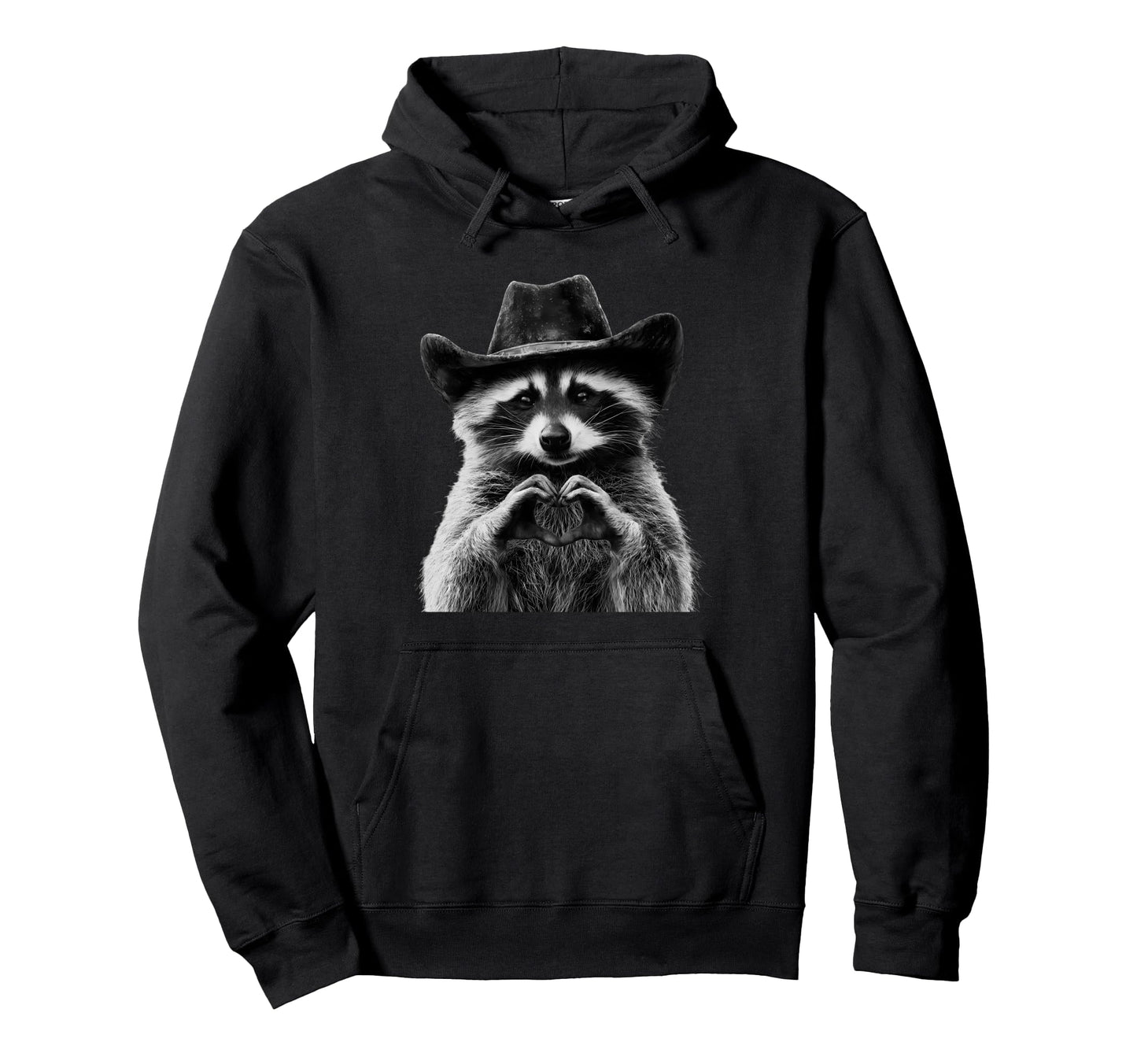 Raccoon Cowboy Rodeo Cowgirl Western Hoodie - Custom Art Print Unisex - T-Shirt, Sweatshirt, Hoodie