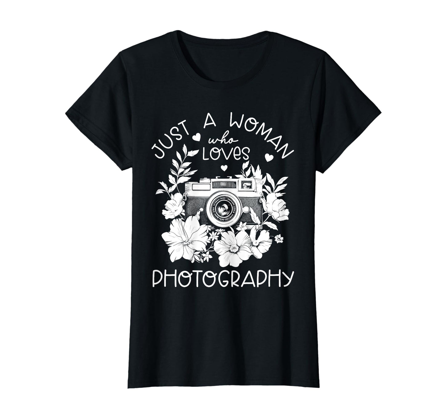 Photographer Camera Flowers T-Shirt - Fun Novelty Design for Adults - T-Shirt, Sweatshirt, Hoodie