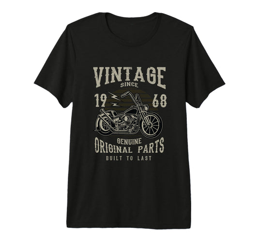 50Th Birthday 1968 Motorcycle T-Shirt - Aesthetic Graphic for Adults - T-Shirt, Sweatshirt, Hoodie