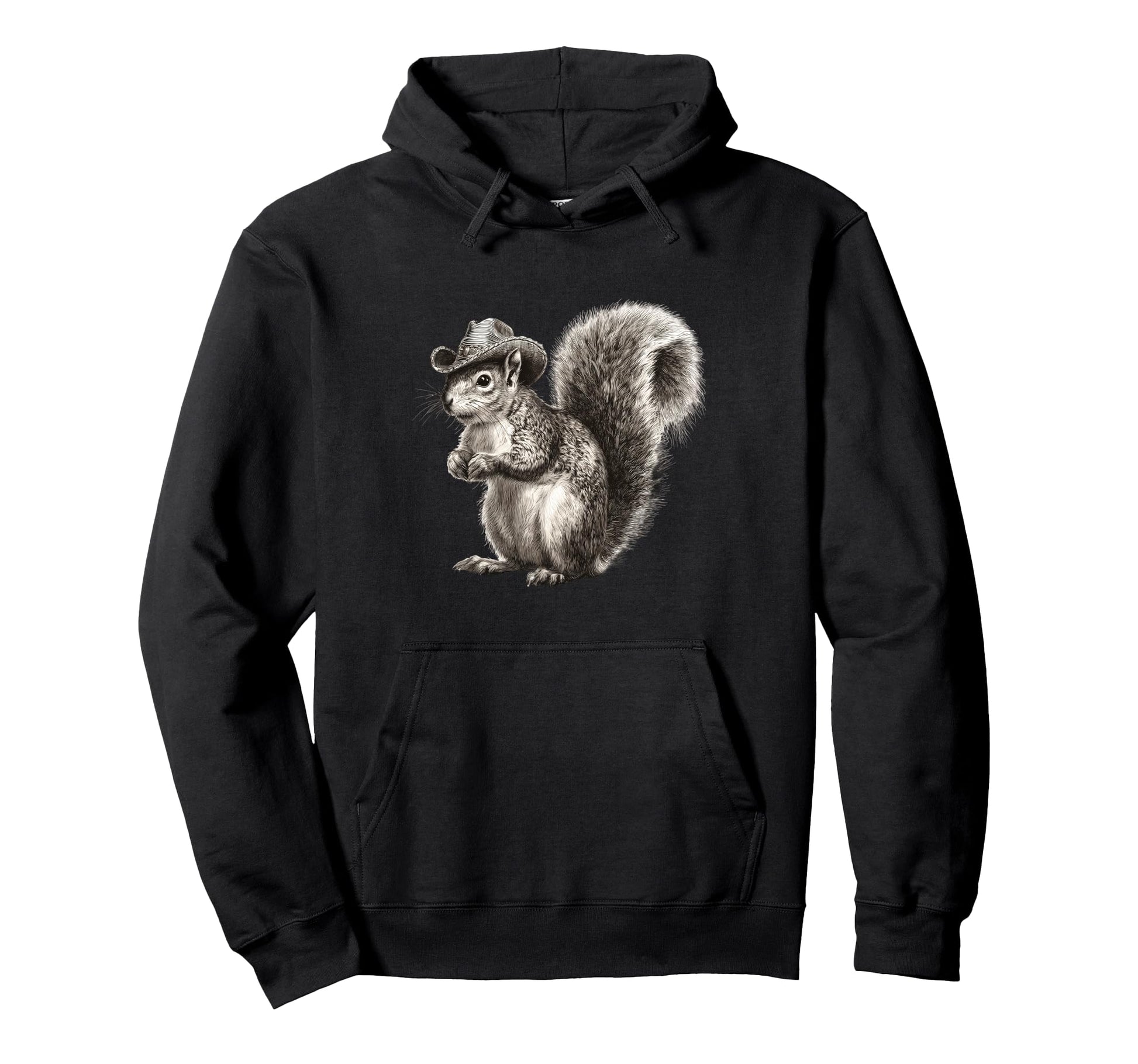 Country Cowboy Squirrel Rodeo Cowgirl Hoodie - Graphic Print Unisex - T-Shirt, Sweatshirt, Hoodie