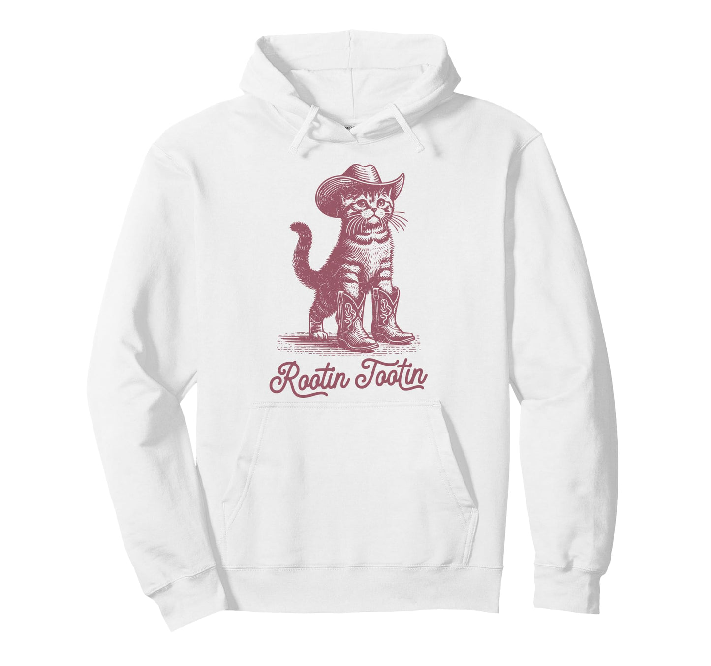 Rootin Tootin Kitty Kitten Cowgirl Hoodie - Aesthetic Graphic Unisex - T-Shirt, Sweatshirt, Hoodie