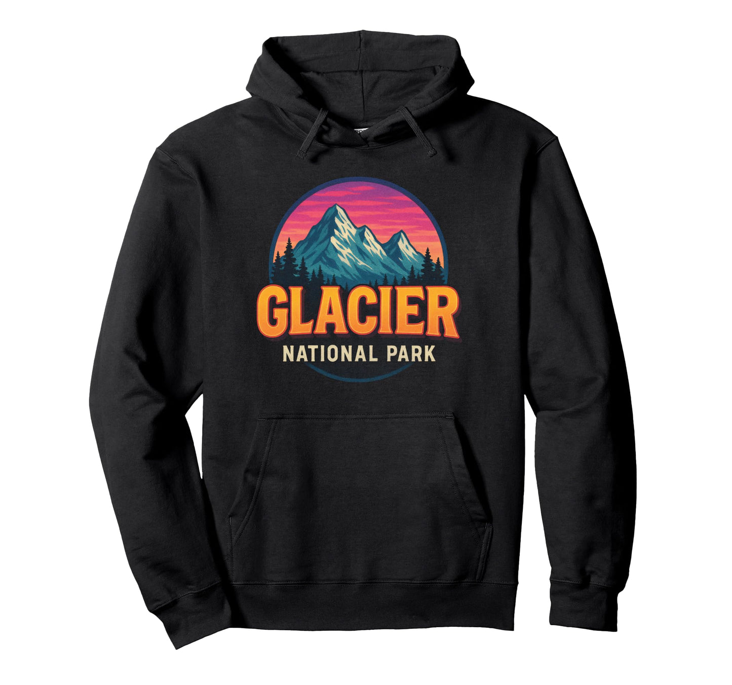 Glacier National Park Mountains Hoodie - Streetwear Style for Adults - T-Shirt, Sweatshirt, Hoodie