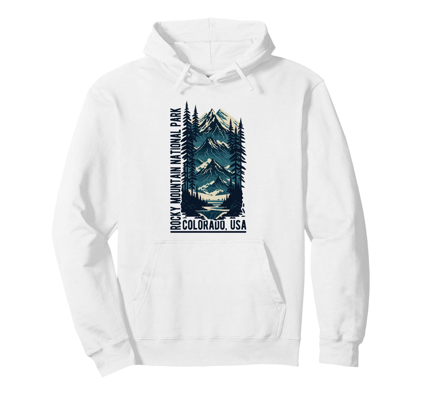 Rocky Mountain National Park Scenic Hoodie - Aesthetic Graphic Men Women - T-Shirt, Sweatshirt, Hoodie
