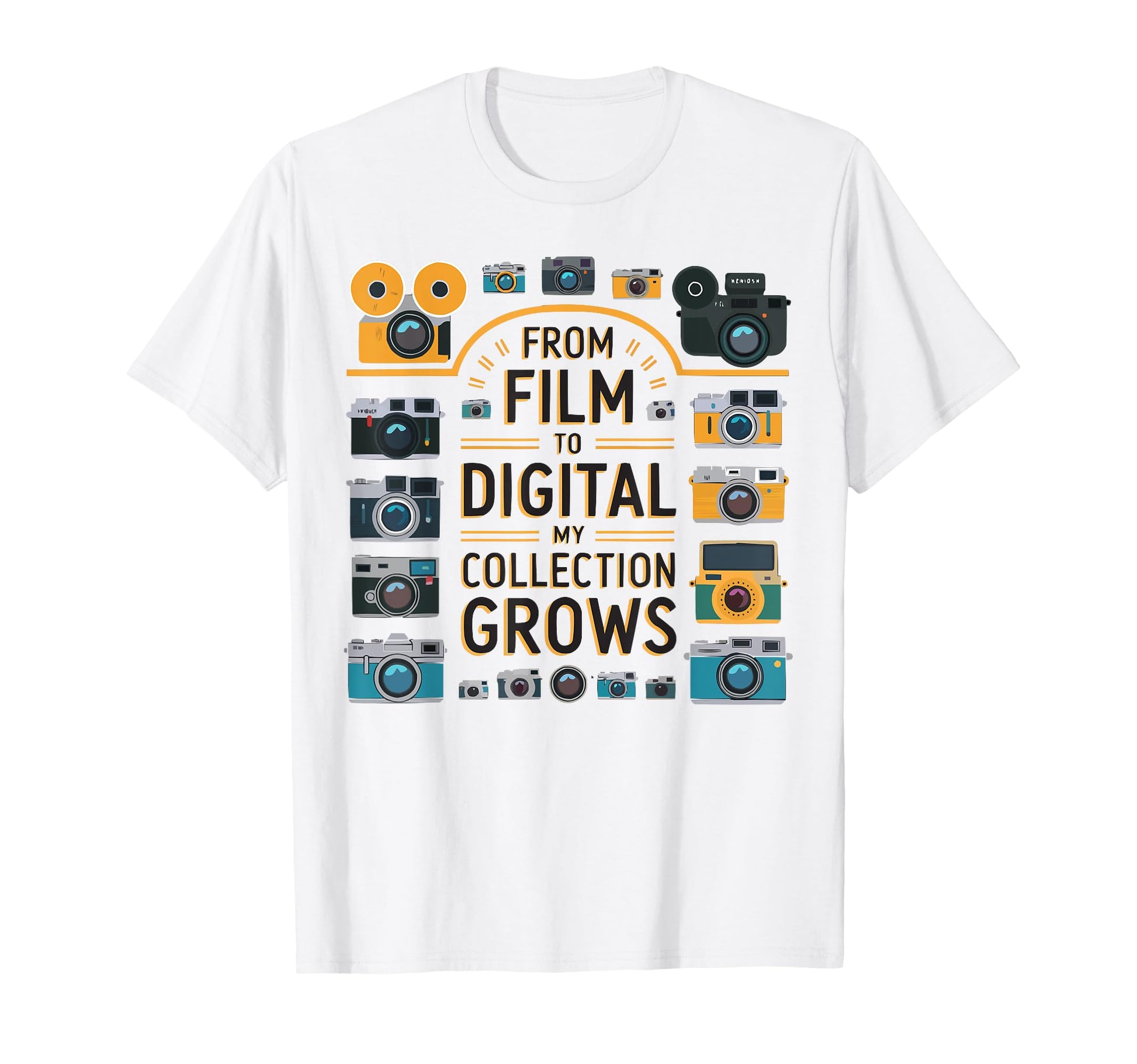 Camera Collector Cameraman T-Shirt - Casual Everyday Wear Men Women - T-Shirt, Sweatshirt, Hoodie