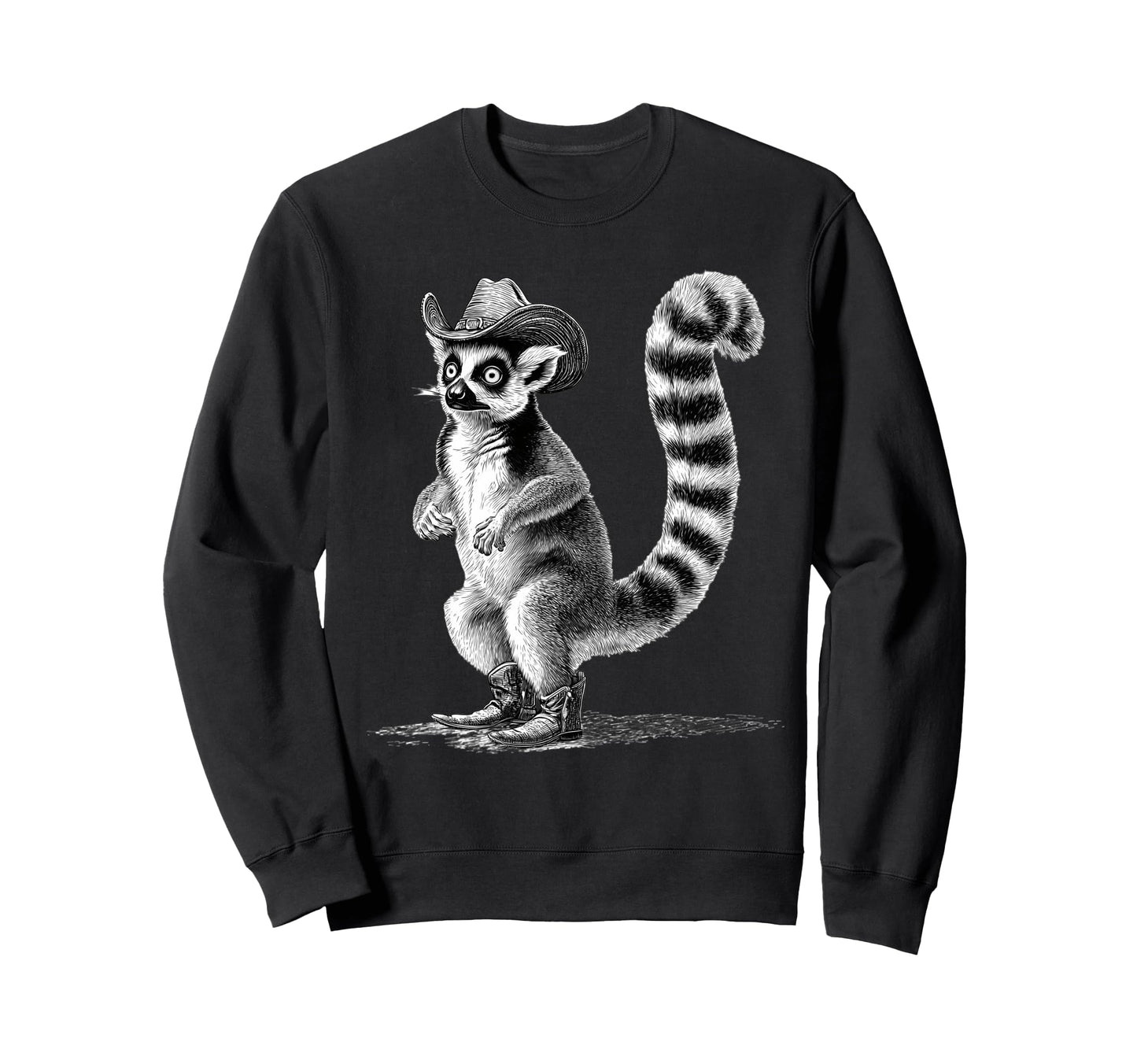 Country Cowboy Lemur Rodeo Sweatshirt - Streetwear Style for Adults - T-Shirt, Sweatshirt, Hoodie