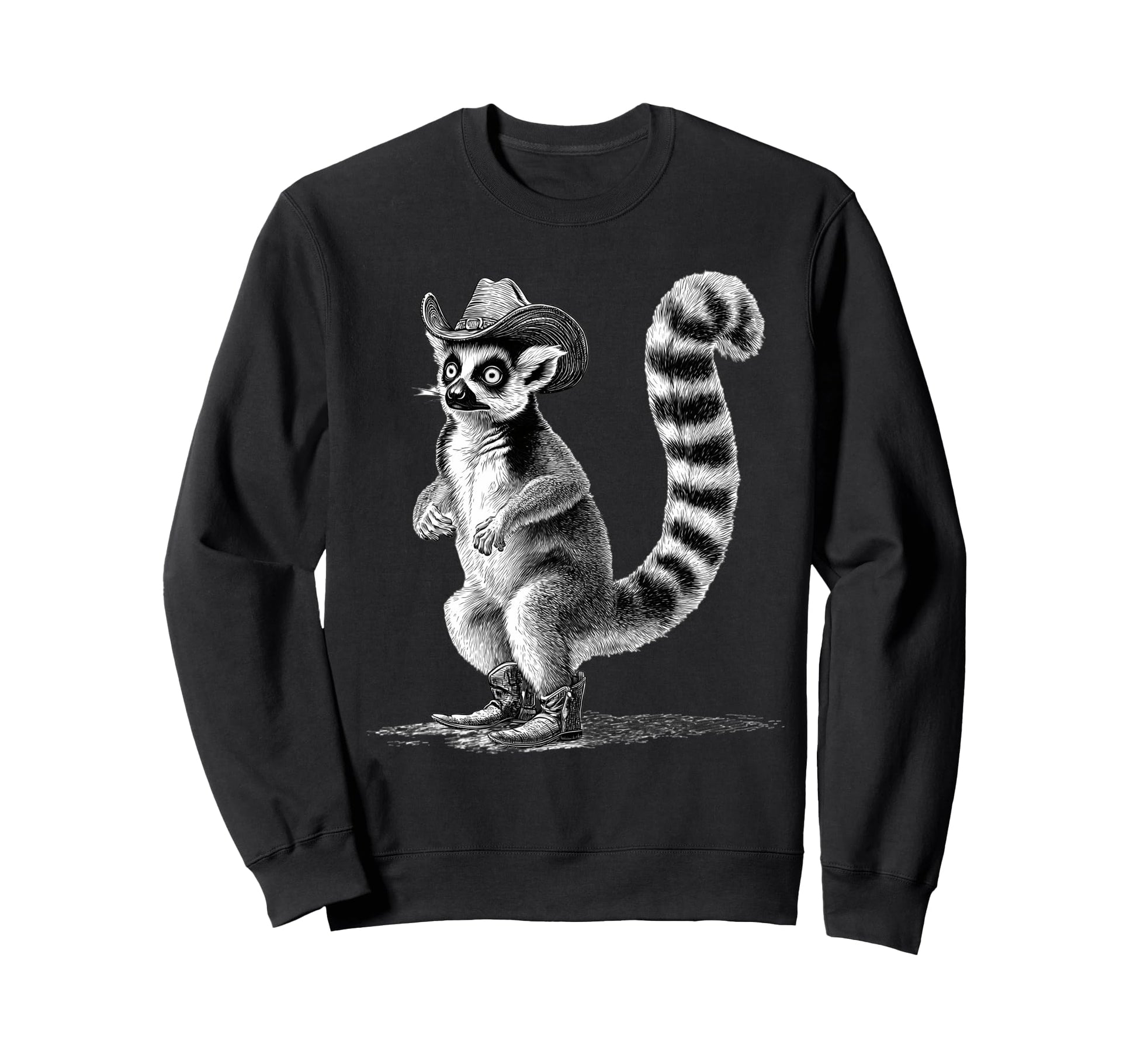 Country Cowboy Lemur Rodeo Sweatshirt - Streetwear Style for Adults - T-Shirt, Sweatshirt, Hoodie