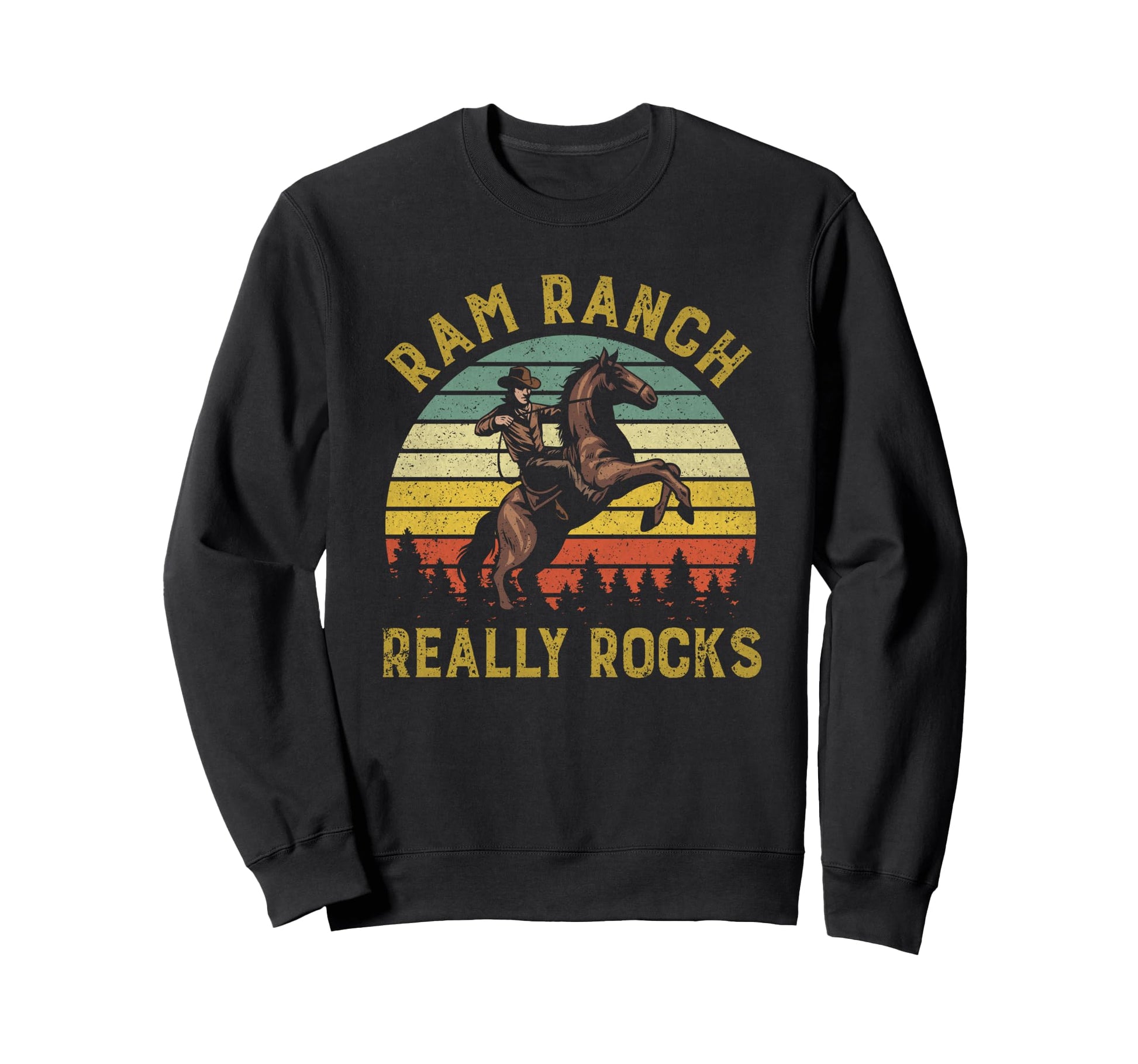 Ram Ranch Really Rocks Western Sweatshirt - Trendy Graphic for Adults - T-Shirt, Sweatshirt, Hoodie