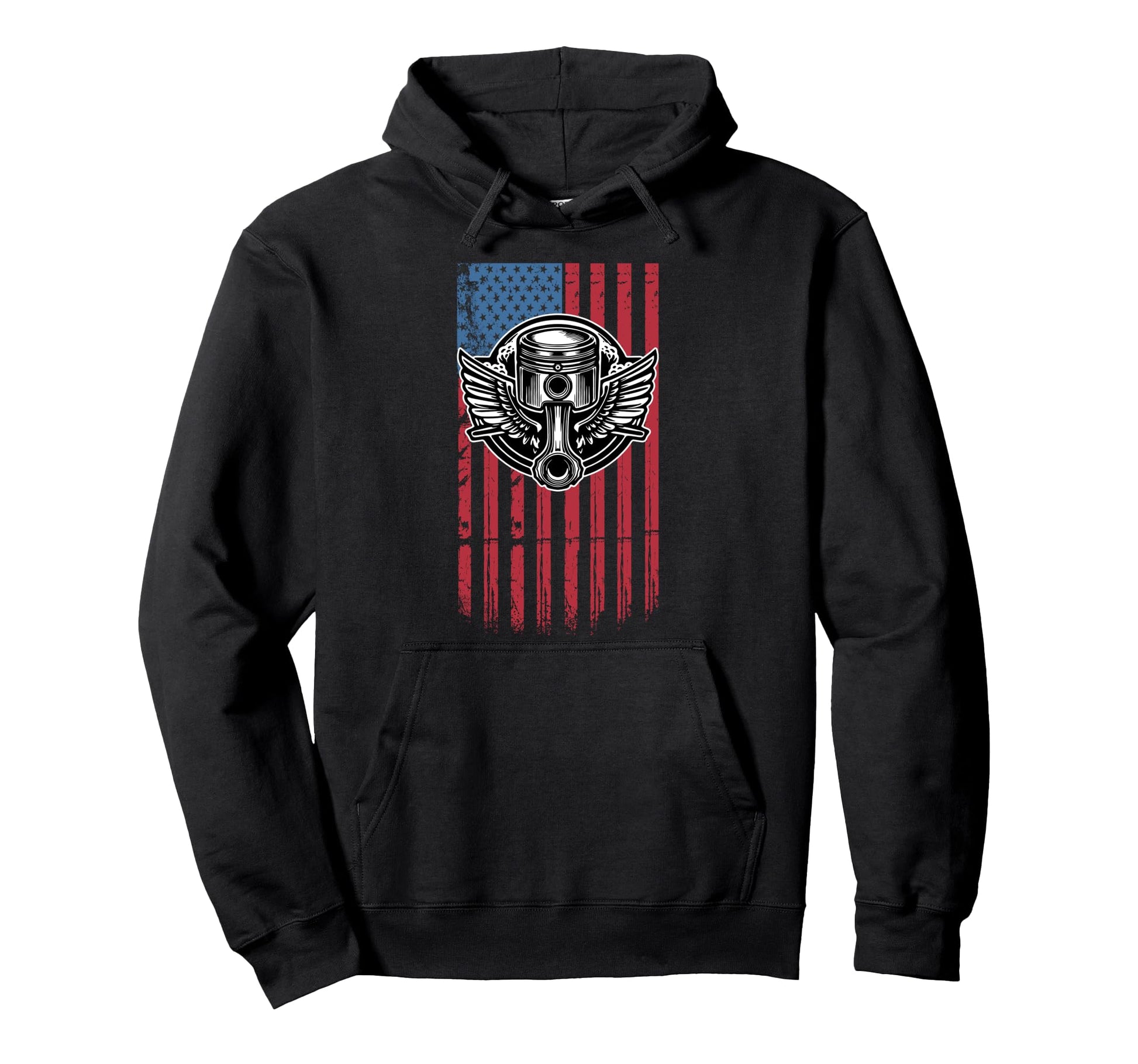 Us American Flag Live To Ride Motorcycle Hoodie - Novelty Apparel Unisex - T-Shirt, Sweatshirt, Hoodie