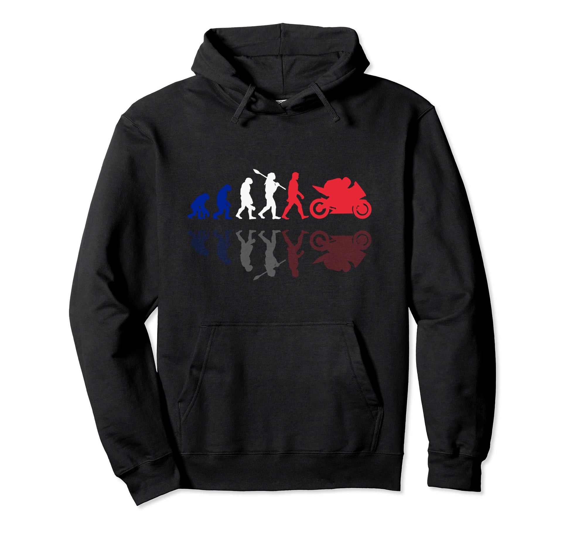 Motorcycle Evolution France Biker Hoodie - Aesthetic Graphic for Adults - T-Shirt, Sweatshirt, Hoodie