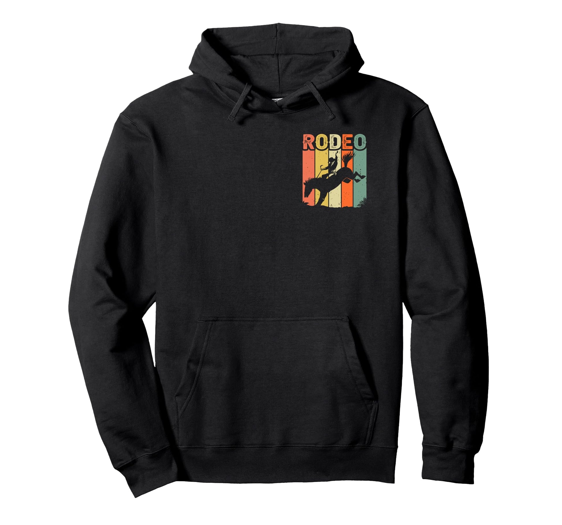 Rodeo Cowboy Western Riding Silhouette Hoodie - Trendy Graphic Unisex - T-Shirt, Sweatshirt, Hoodie