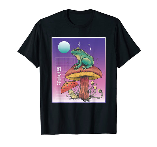 Boho Mushroom Frog Cottagecore T-Shirt - Graphic Print for Adults - T-Shirt, Sweatshirt, Hoodie