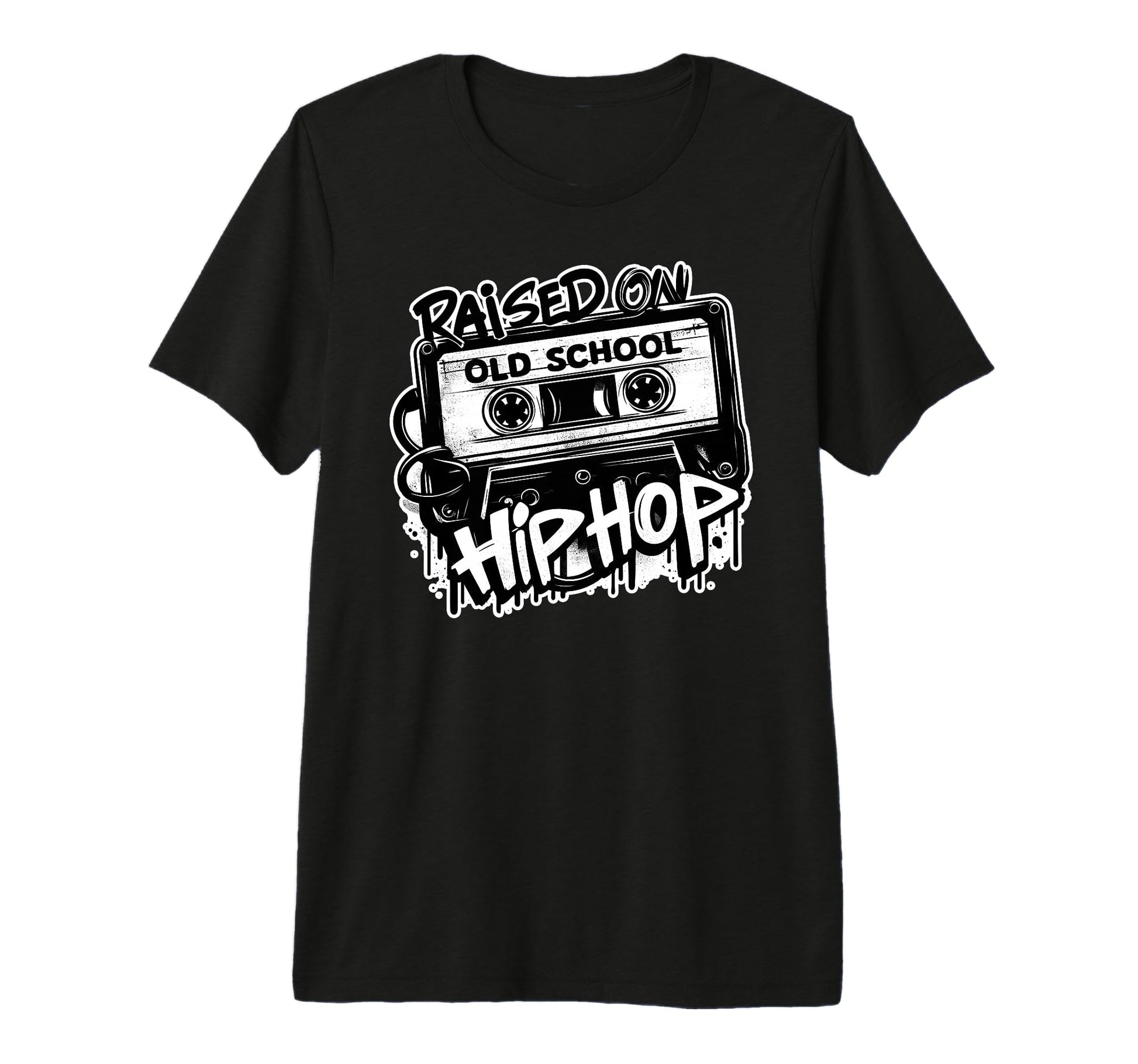Raised Old School Hip Hop 80S 90S T-Shirt - Novelty Apparel Men Women - T-Shirt, Sweatshirt, Hoodie