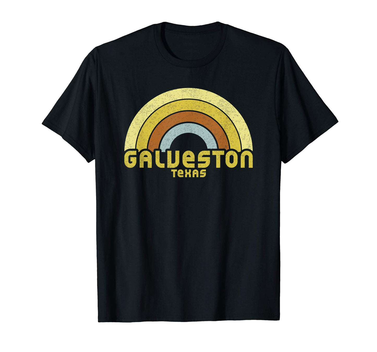 Galveston Texas Colorful Rainbow T-Shirt - Custom Art Print Men Women - T-Shirt, Sweatshirt, Hoodie