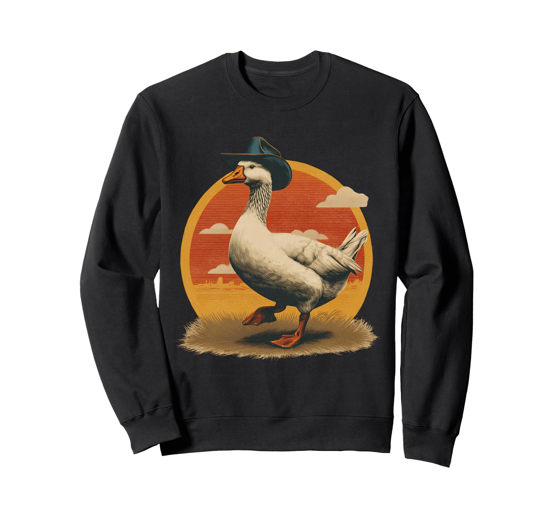 Country Cowboy Goose Rodeo Cowgirl Sweatshirt - Minimalist Print Unisex - T-Shirt, Sweatshirt, Hoodie