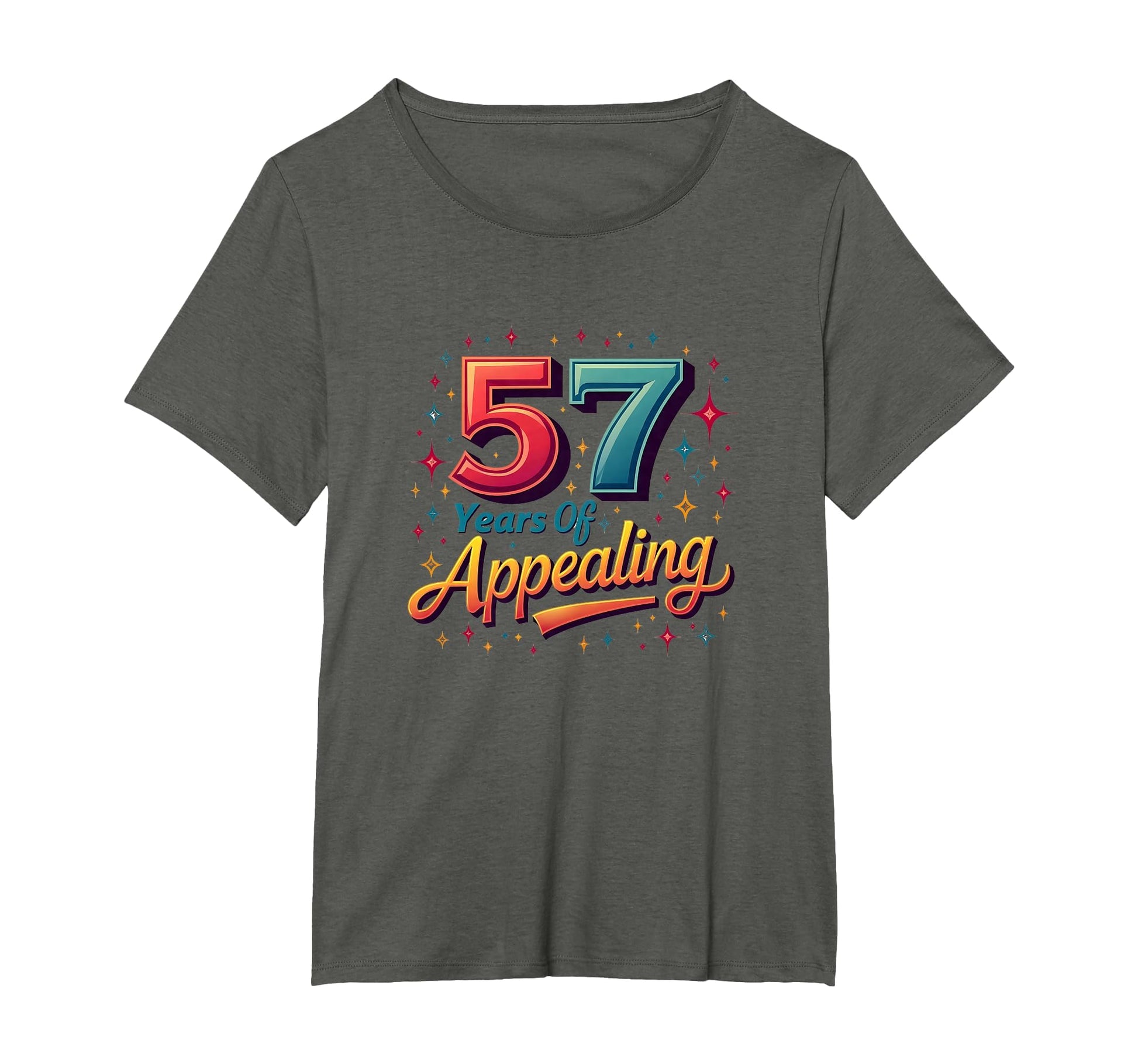 57 Years Appealing Birthday Gift T-Shirt - Aesthetic Graphic for Adults - T-Shirt, Sweatshirt, Hoodie