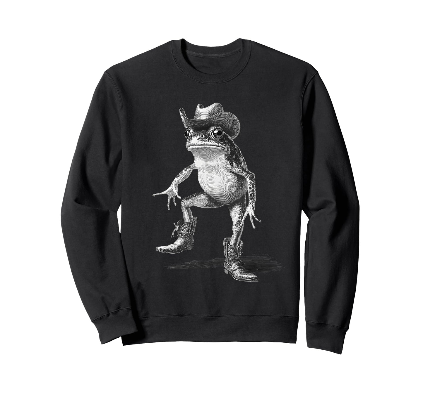 Country Cowboy Frog Toad Sweatshirt - Casual Everyday Wear for Adults - T-Shirt, Sweatshirt, Hoodie