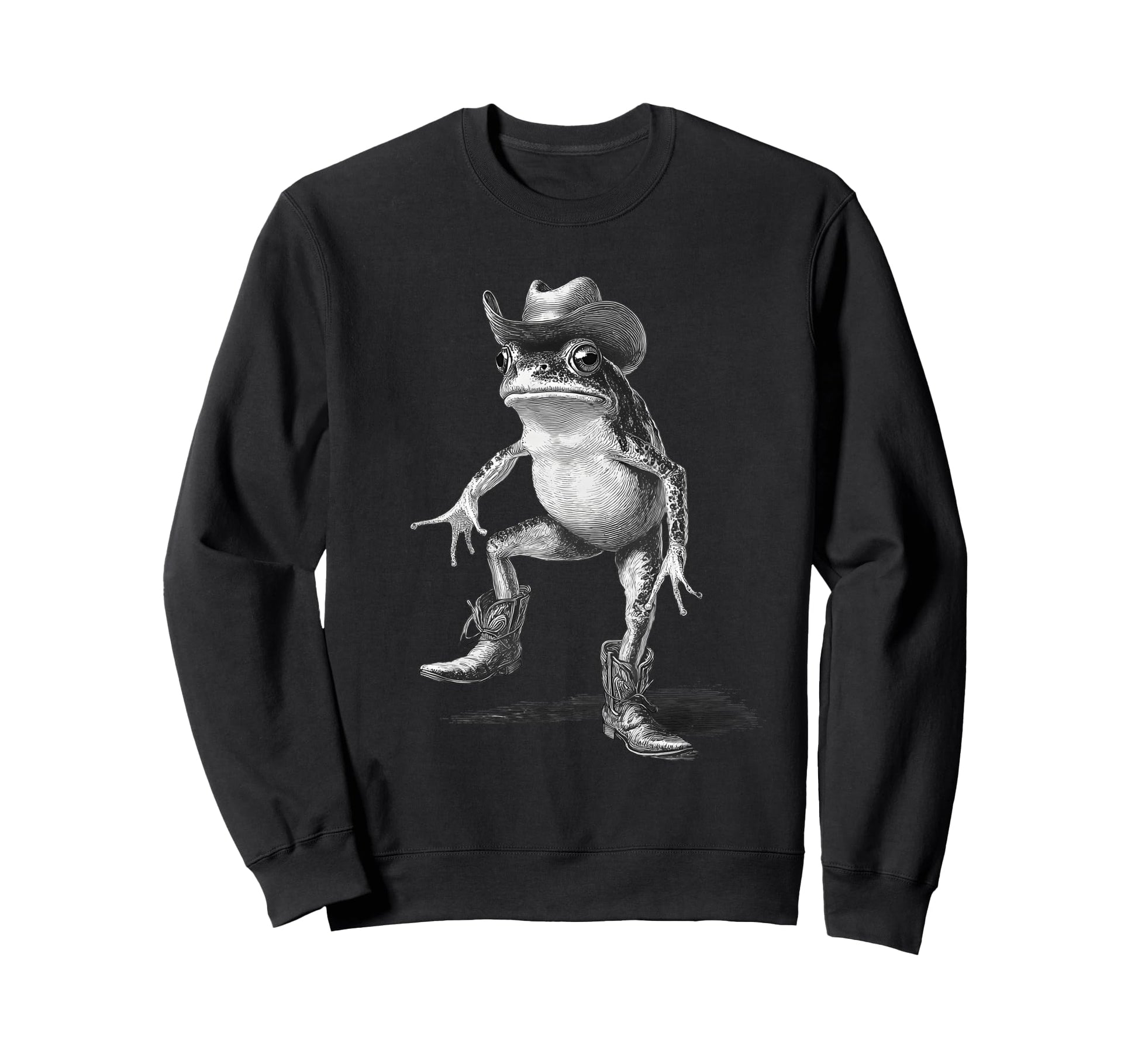 Country Cowboy Frog Toad Sweatshirt - Casual Everyday Wear for Adults - T-Shirt, Sweatshirt, Hoodie