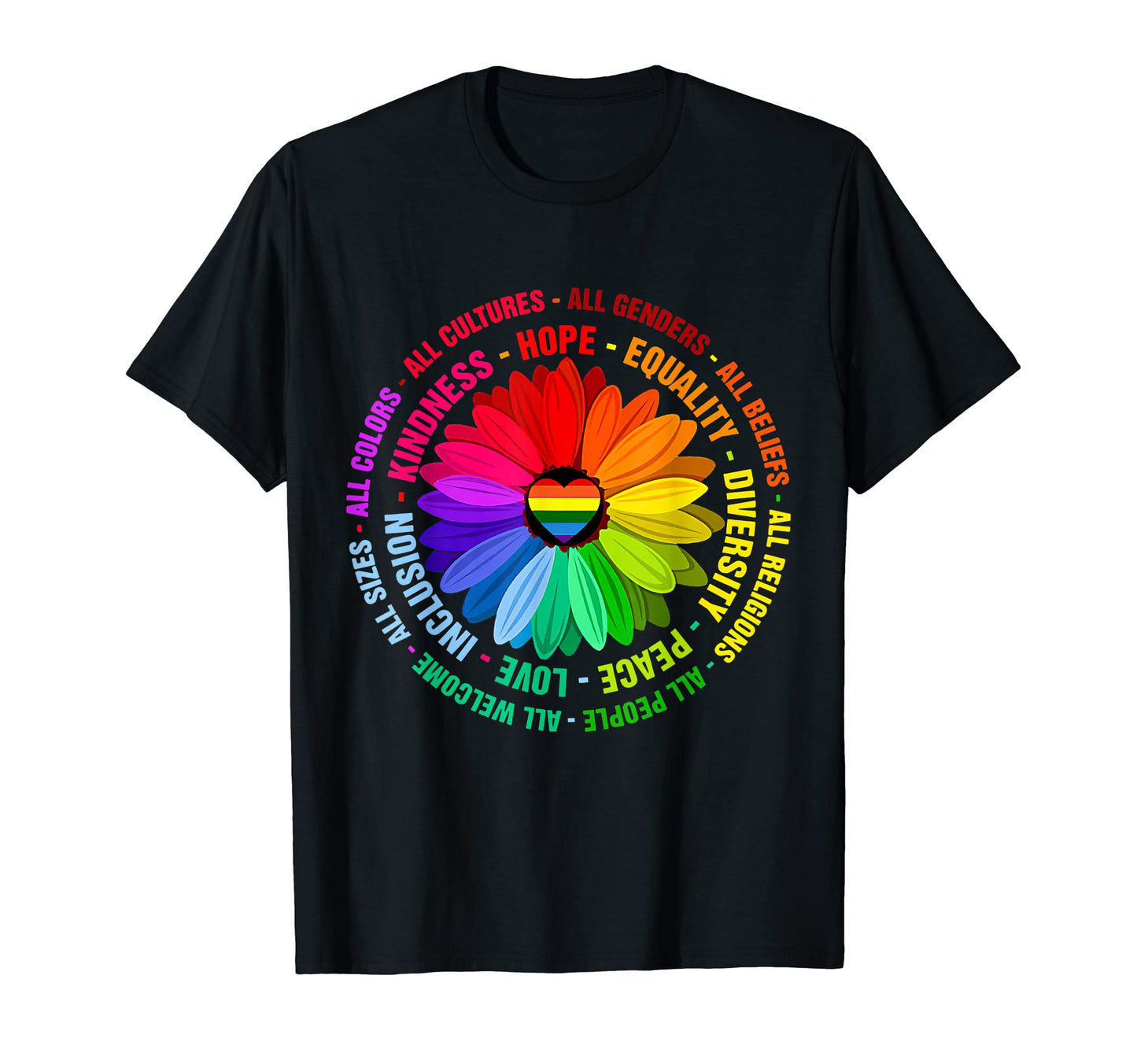 Daisy Kindness Peace Equality Love T-Shirt - Graphic Print Men Women - T-Shirt, Sweatshirt, Hoodie