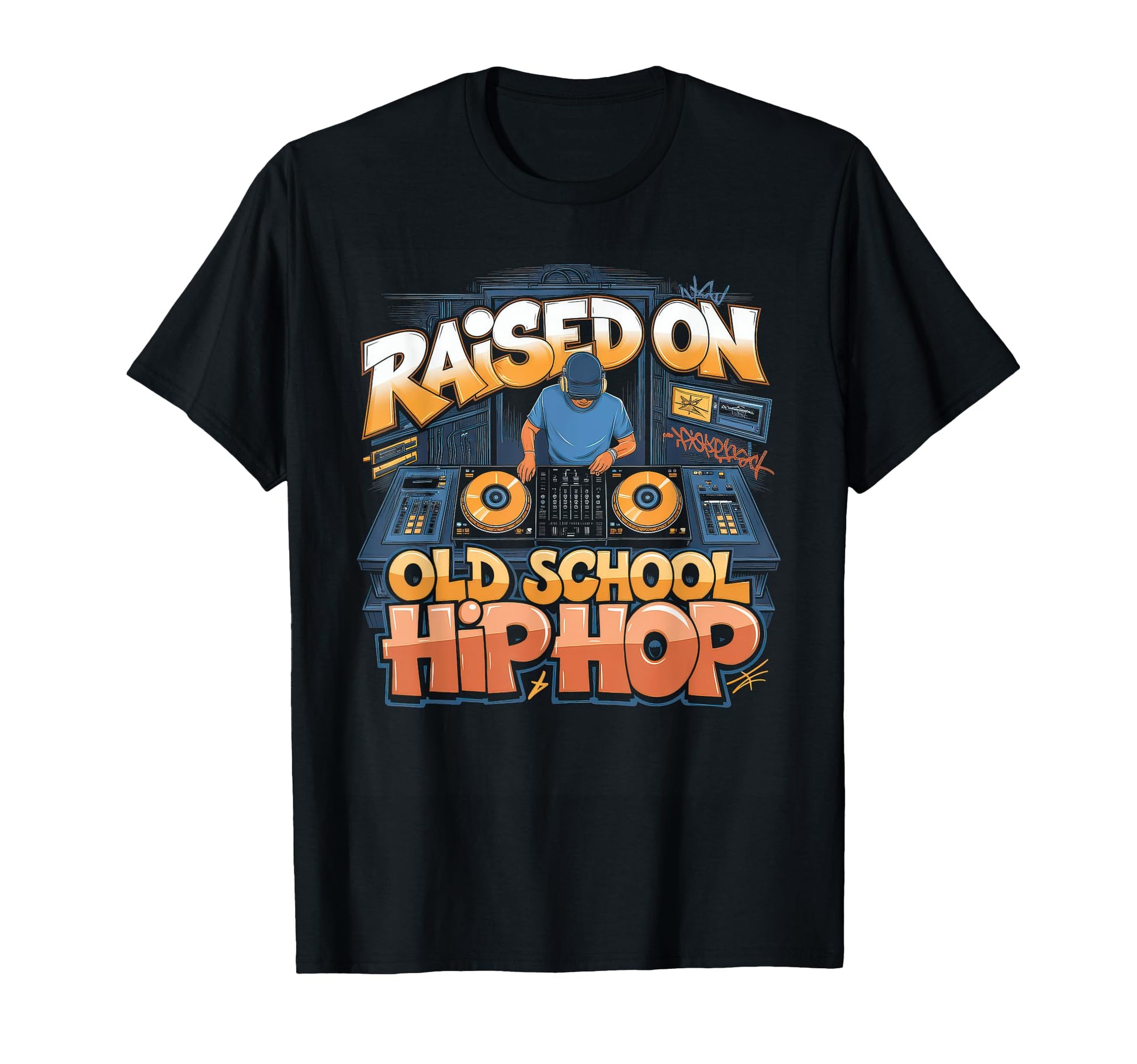 Raised Old School Graffiti Rap Hip Hop T-Shirt - Unique Graphic Unisex - T-Shirt, Sweatshirt, Hoodie
