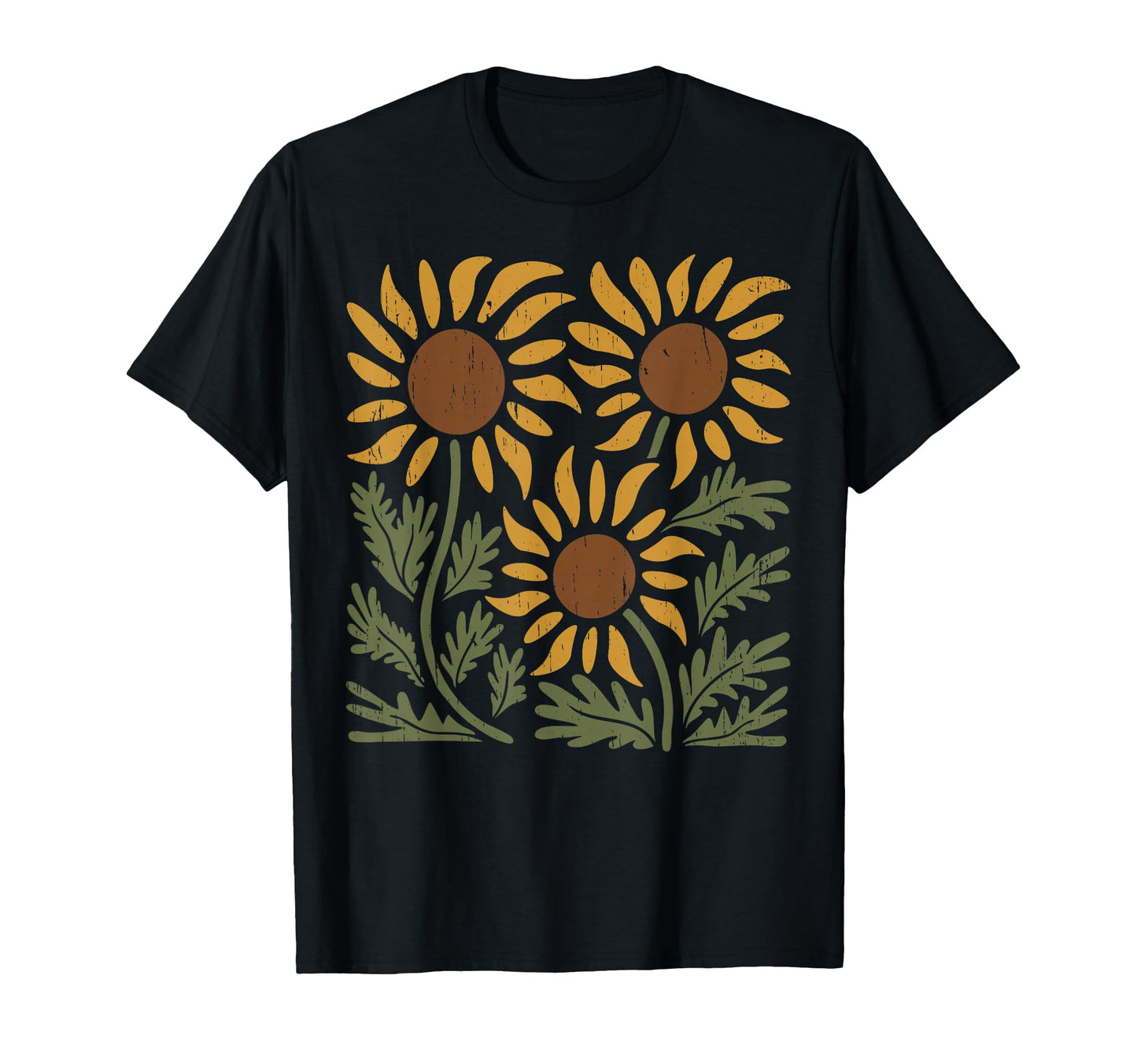 Boho Sunflowers Floral Wildflower T-Shirt - Aesthetic Graphic Men Women - T-Shirt, Sweatshirt, Hoodie
