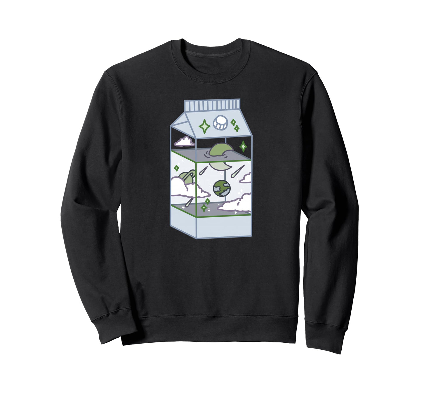 Japanese Aesthetic Milk Box Artwork Sweatshirt - Unique Graphic Men Women - T-Shirt, Sweatshirt, Hoodie