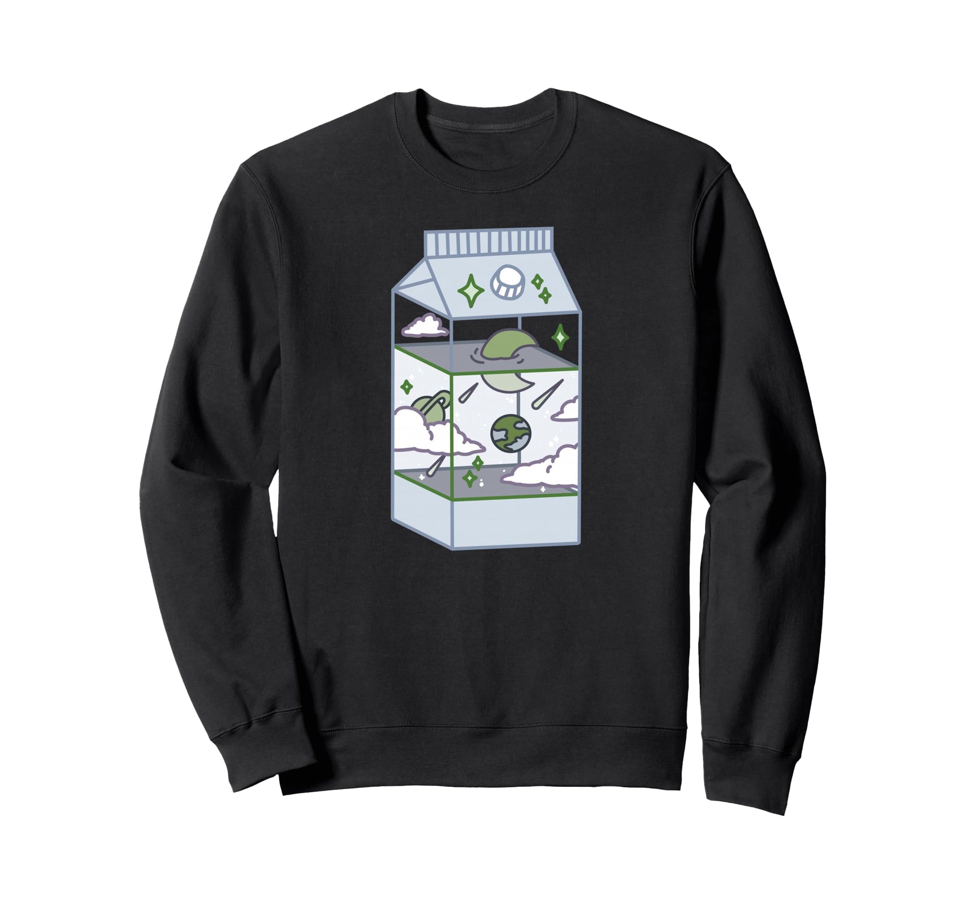 Japanese Aesthetic Milk Box Artwork Sweatshirt - Unique Graphic Men Women - T-Shirt, Sweatshirt, Hoodie