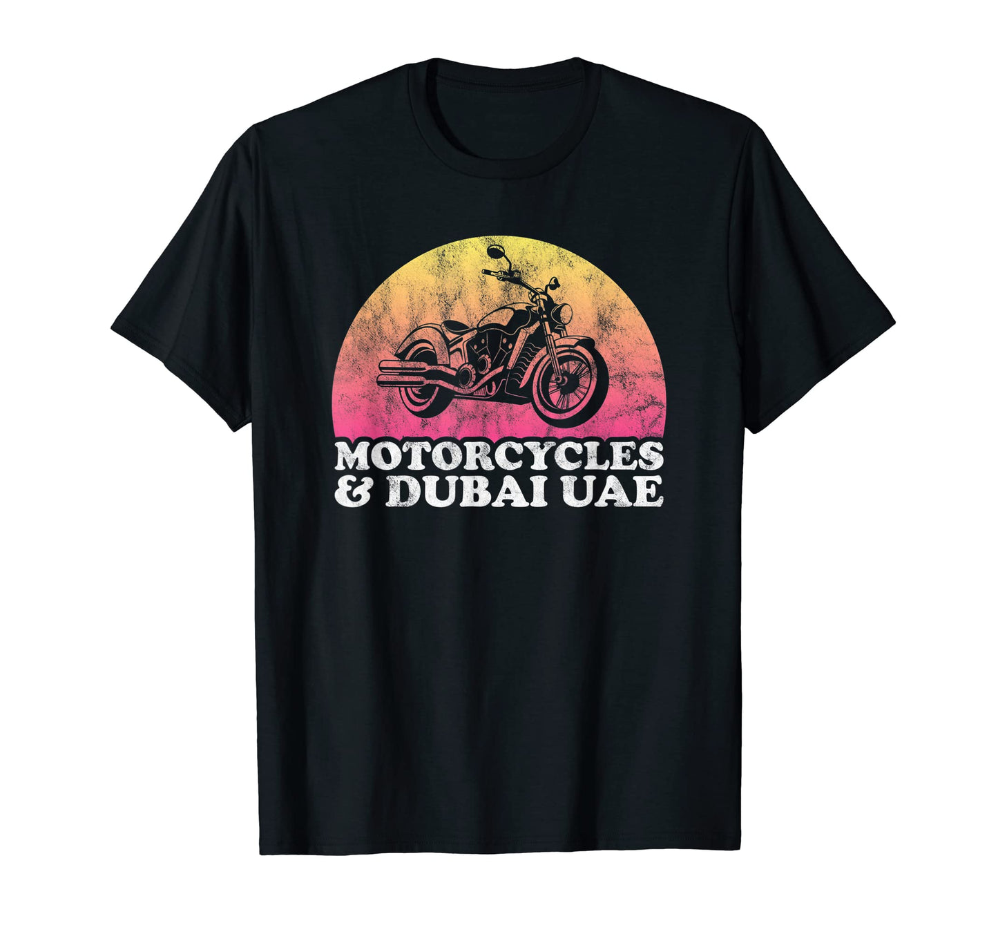 Motorcycle And Dubai Uae Motorcycles T-Shirt - Custom Art Print Unisex - T-Shirt, Sweatshirt, Hoodie