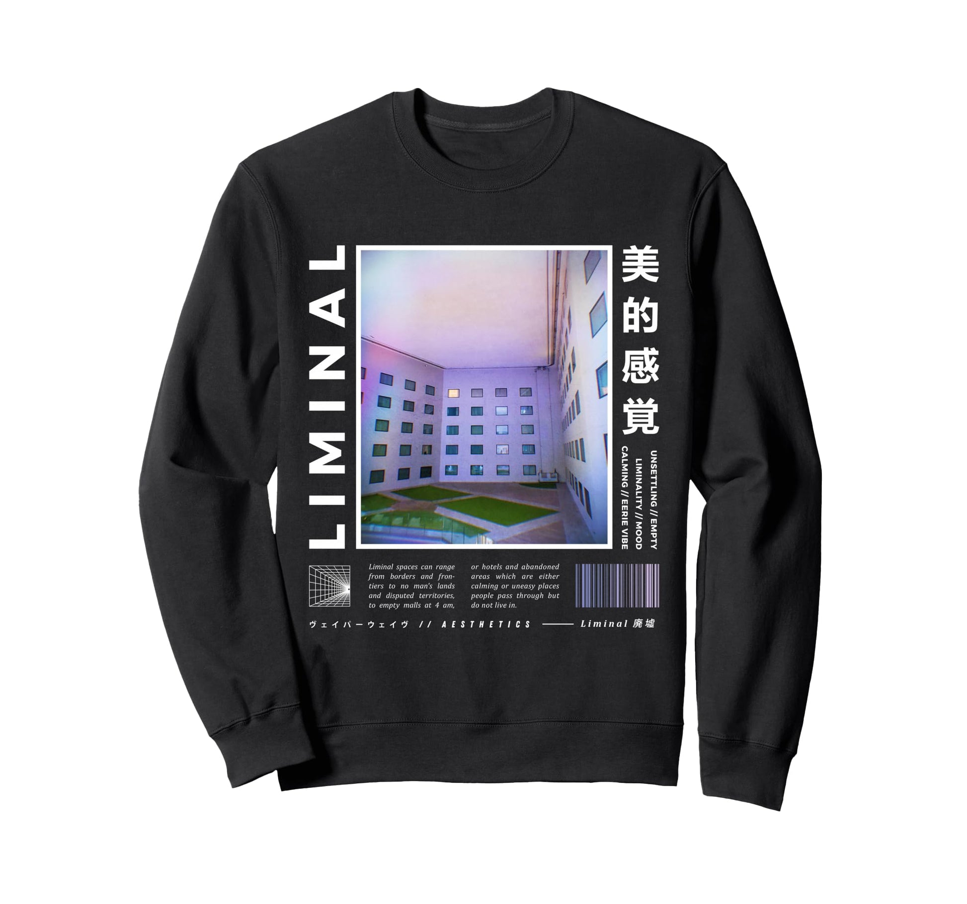 Liminal Spaces Vaporwave Sweatshirt - Casual Everyday Wear Unisex - T-Shirt, Sweatshirt, Hoodie