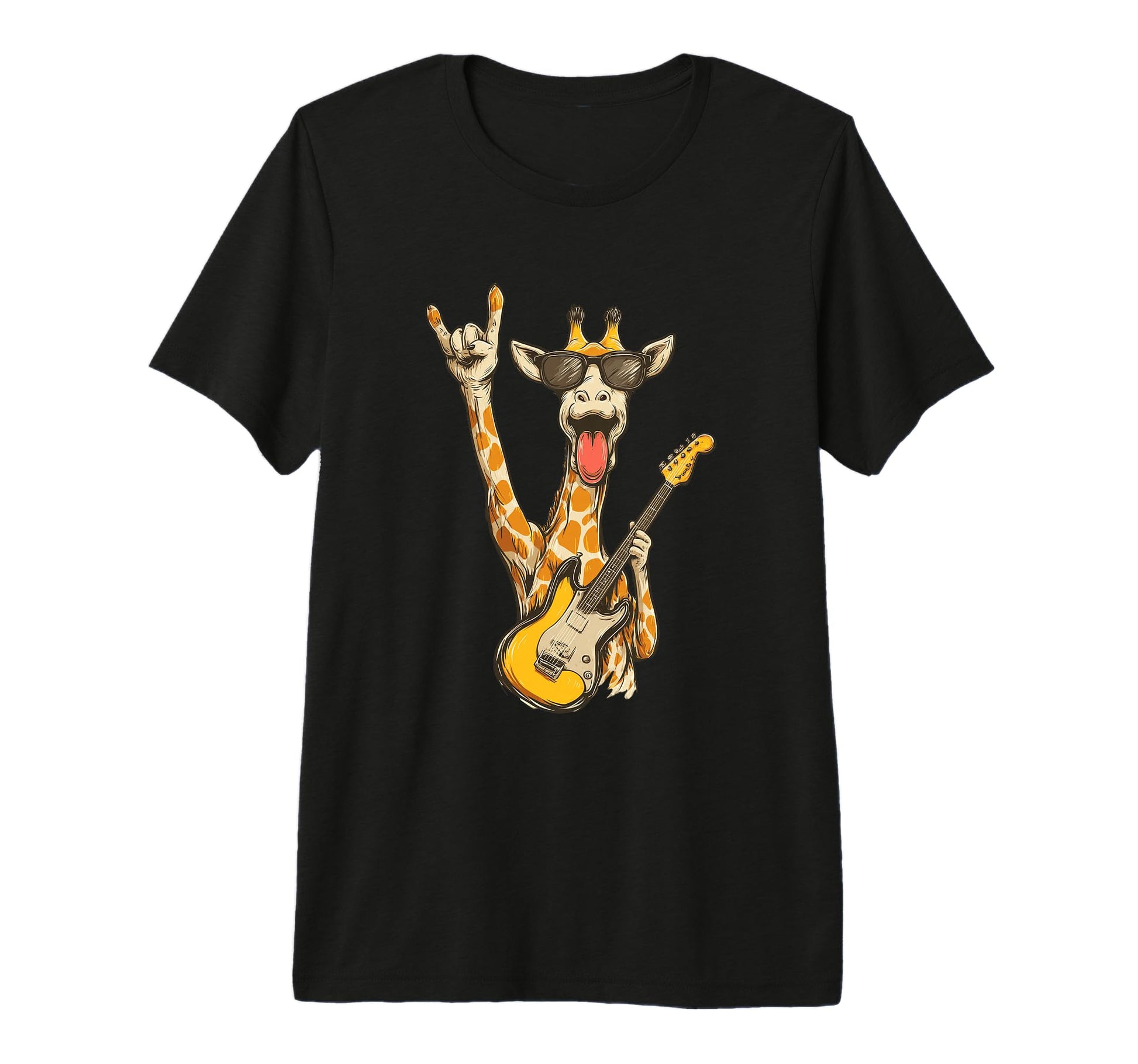 Funny Giraffe Rock Music Sunglasses T-Shirt - Trendy Graphic for Adults - T-Shirt, Sweatshirt, Hoodie