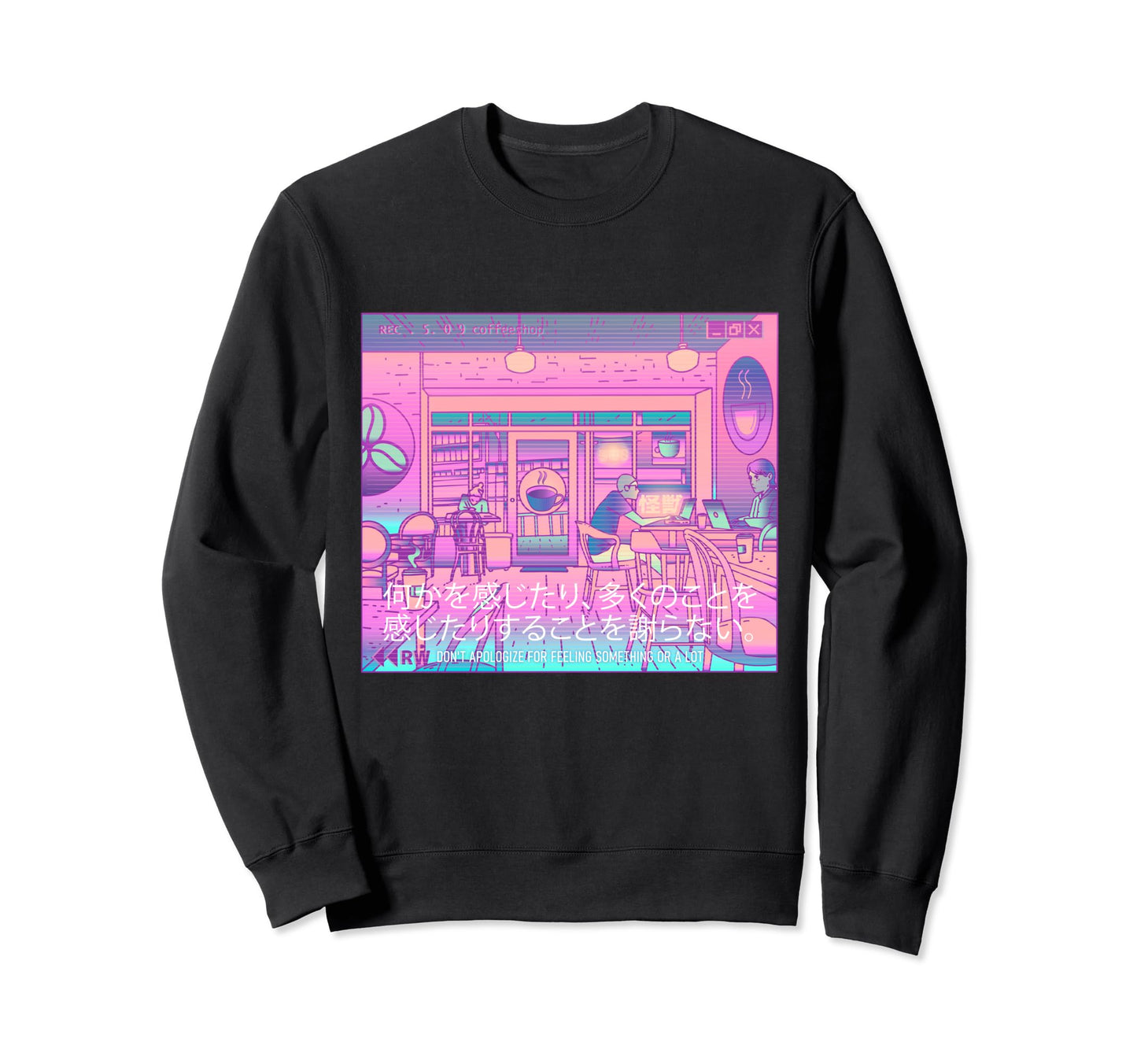 Trippy Vaporwave Aesthetic Colors Sweatshirt - Streetwear Style Unisex - T-Shirt, Sweatshirt, Hoodie