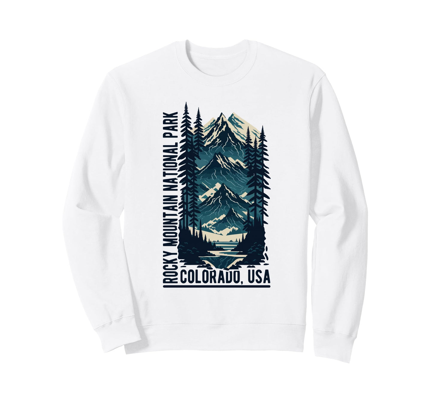 Rocky Mountain National Park Scenic Sweatshirt - Graphic Print for Adults - T-Shirt, Sweatshirt, Hoodie