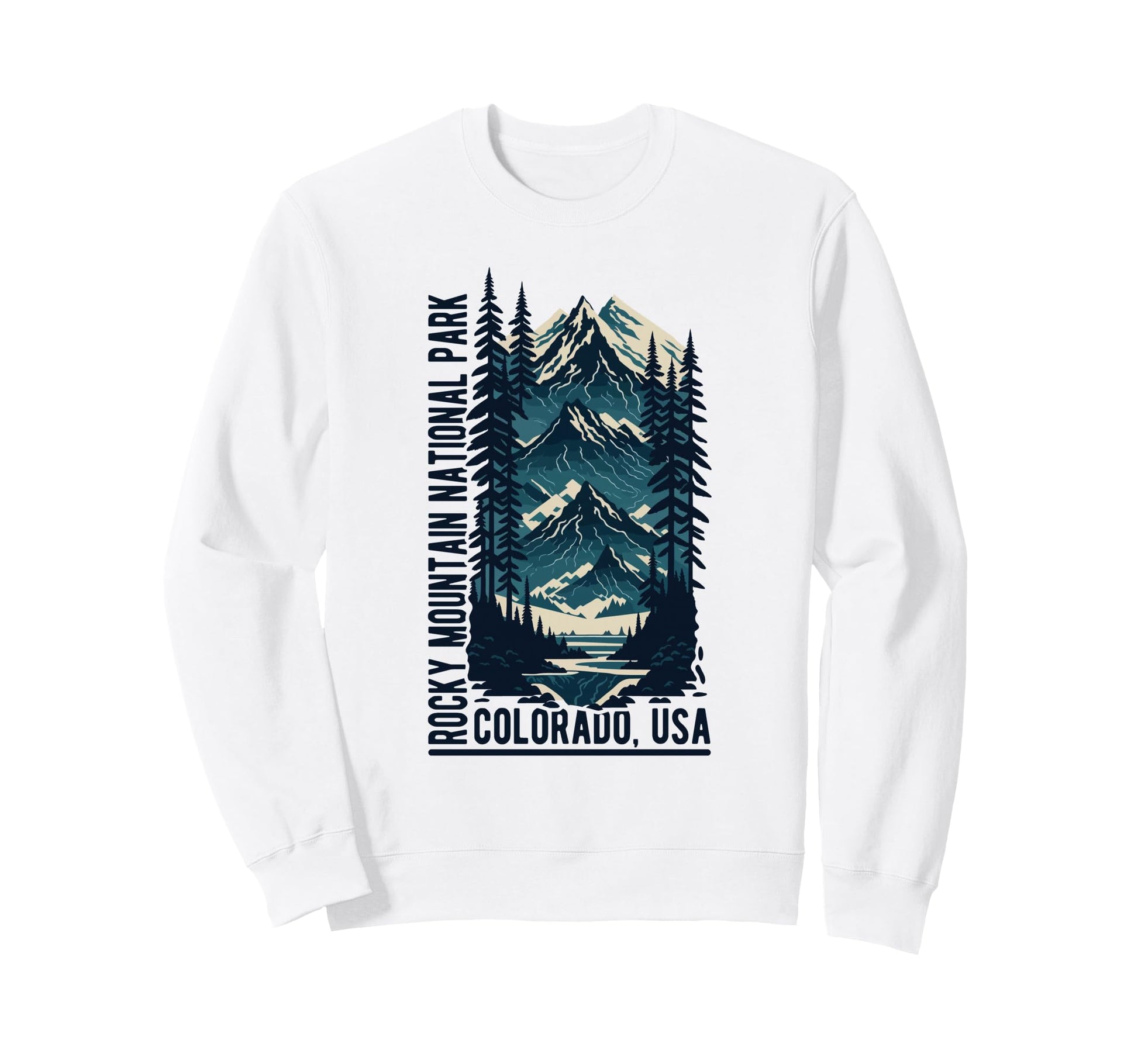 Rocky Mountain National Park Scenic Sweatshirt - Graphic Print for Adults - T-Shirt, Sweatshirt, Hoodie
