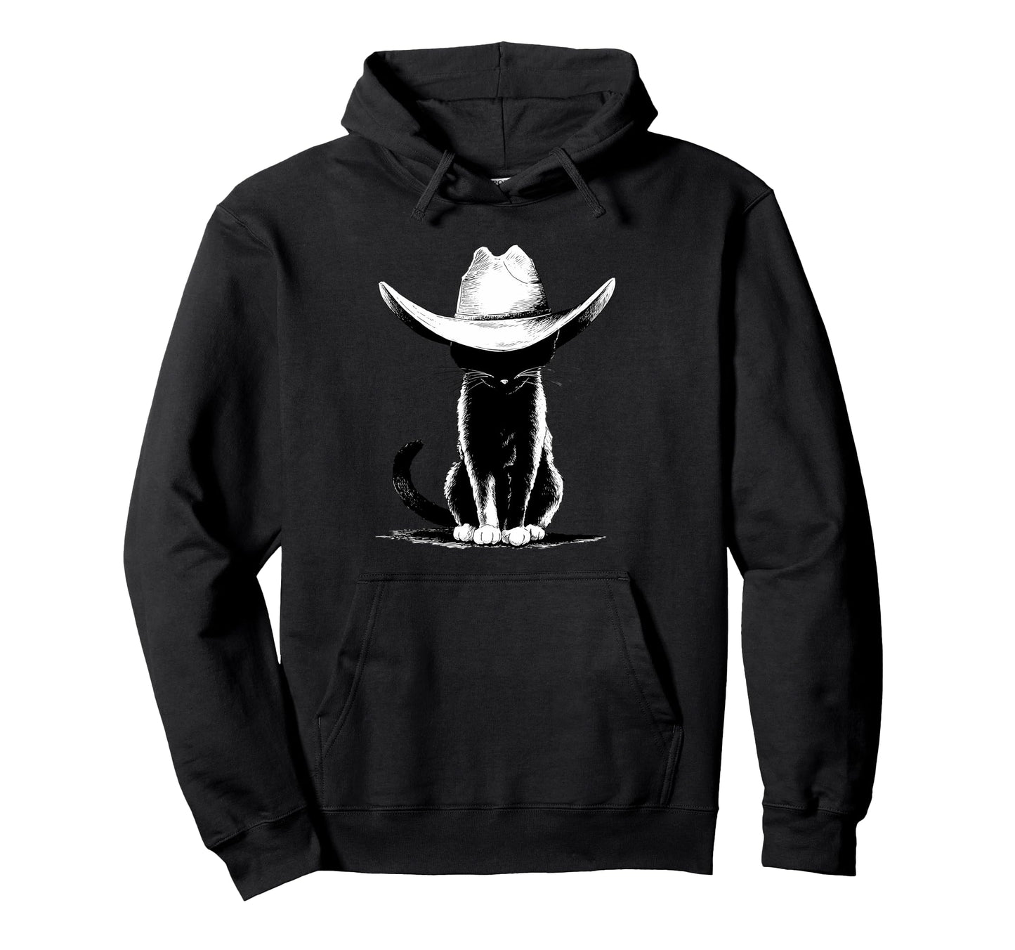 Western Country Cowgirl Funny Cowboy Cat Hoodie - Aesthetic Graphic Unisex - T-Shirt, Sweatshirt, Hoodie