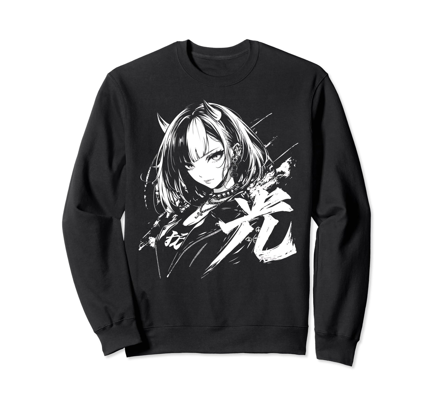 Goth Grunge Demon Anime Waifu Sweatshirt - Streetwear Style Men Women - T-Shirt, Sweatshirt, Hoodie