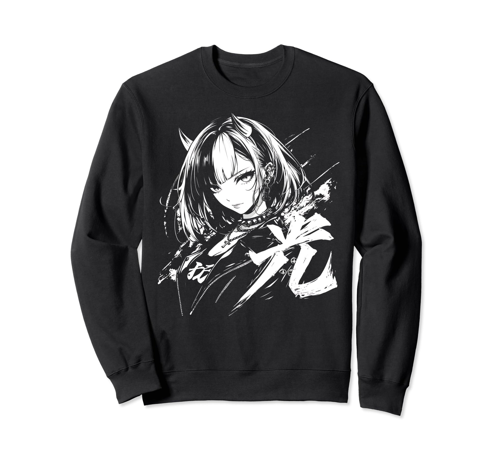 Goth Grunge Demon Anime Waifu Sweatshirt - Streetwear Style Men Women - T-Shirt, Sweatshirt, Hoodie