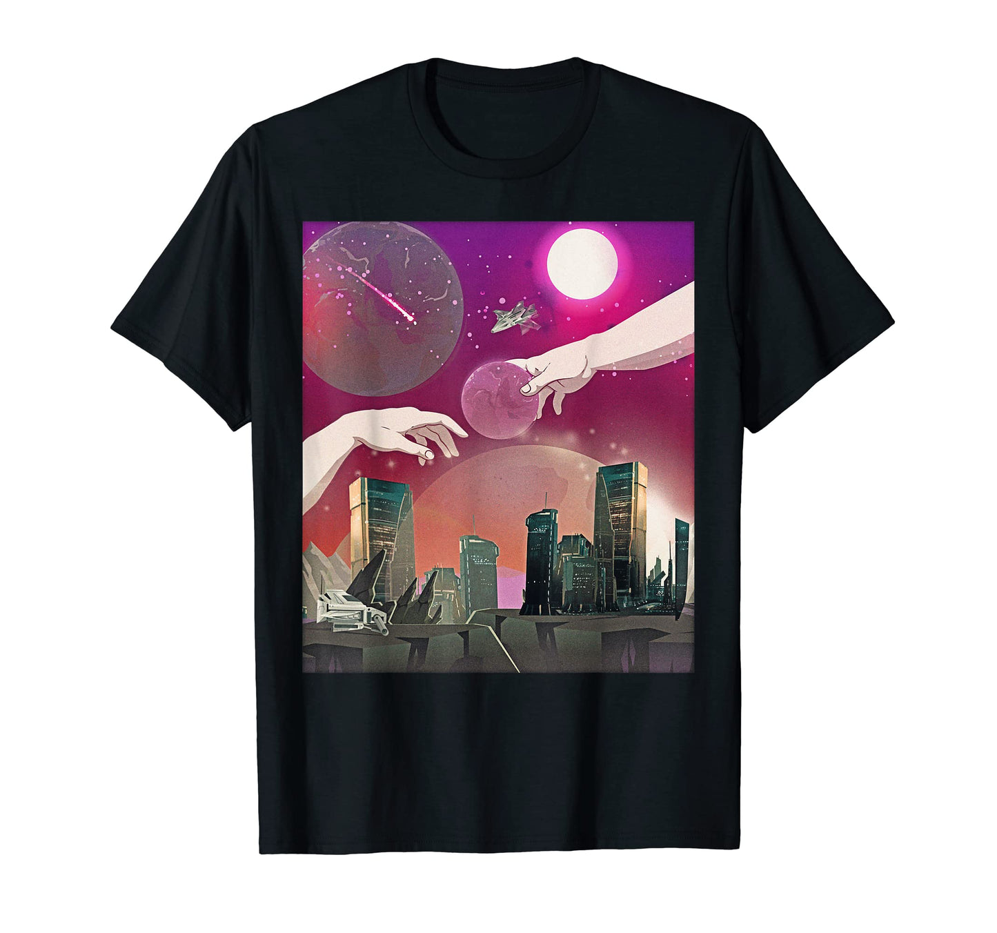Atom Punk Aesthetic Vaporwave Futuristic T-Shirt - Graphic Print Unisex - T-Shirt, Sweatshirt, Hoodie