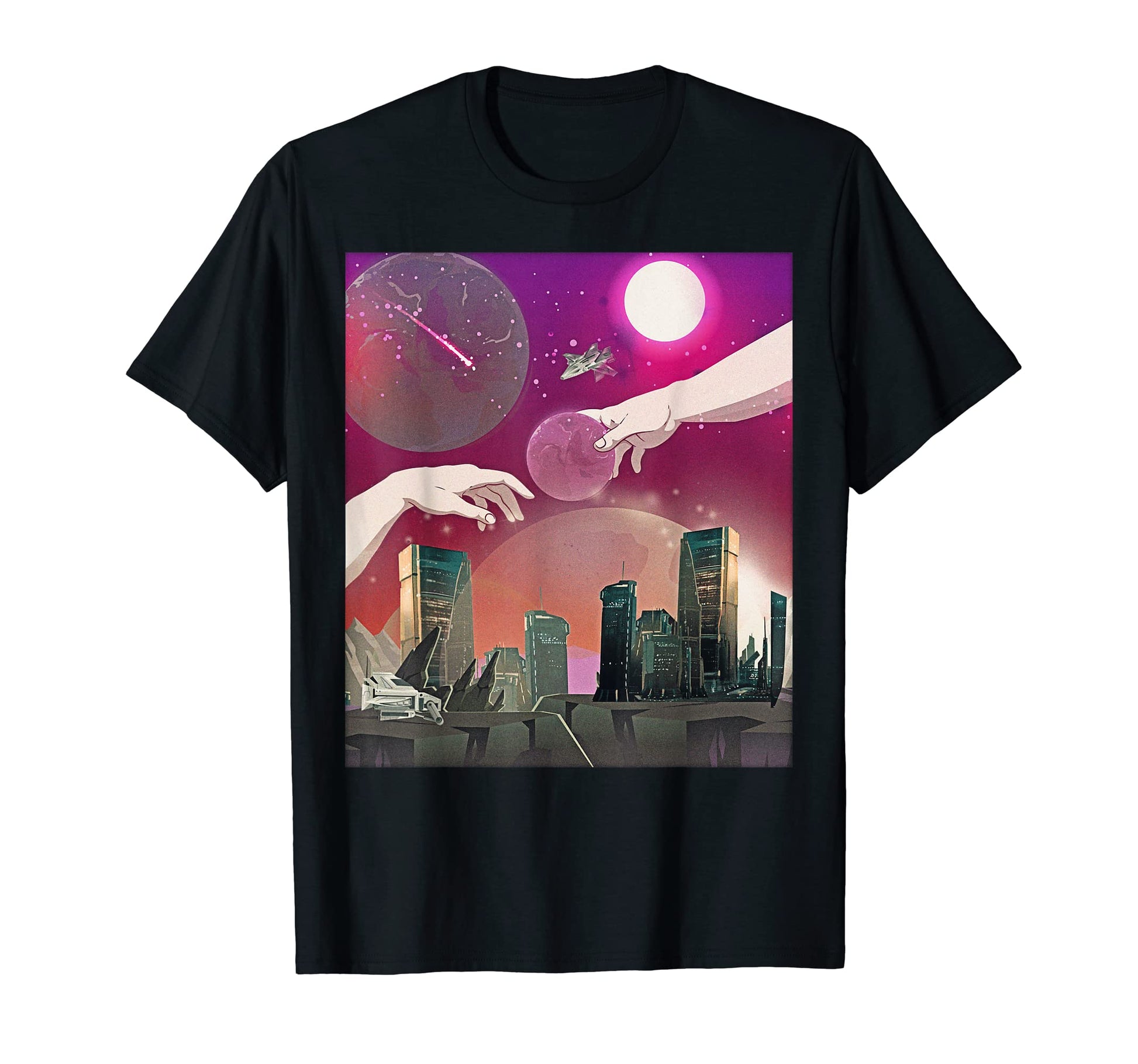 Atom Punk Aesthetic Vaporwave Futuristic T-Shirt - Graphic Print Unisex - T-Shirt, Sweatshirt, Hoodie