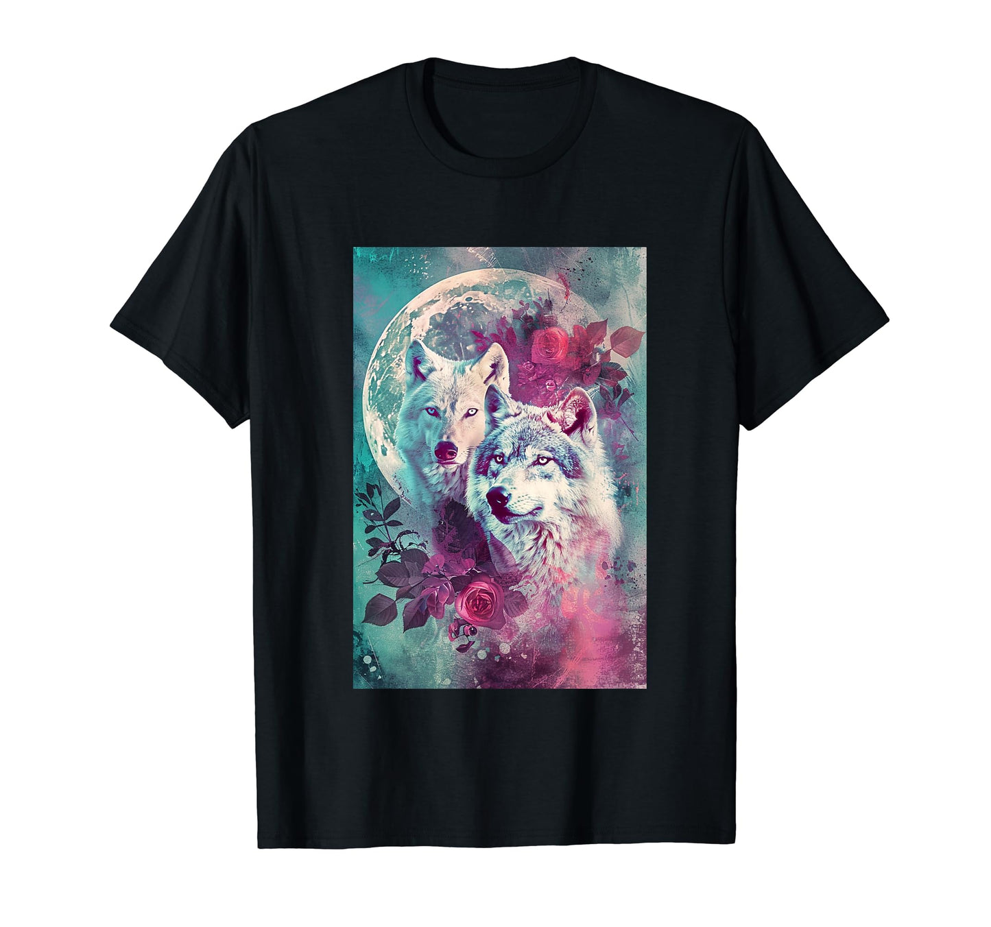 Boho Mystic Wolf Art T-Shirt - Fun Novelty Design for Adults - T-Shirt, Sweatshirt, Hoodie