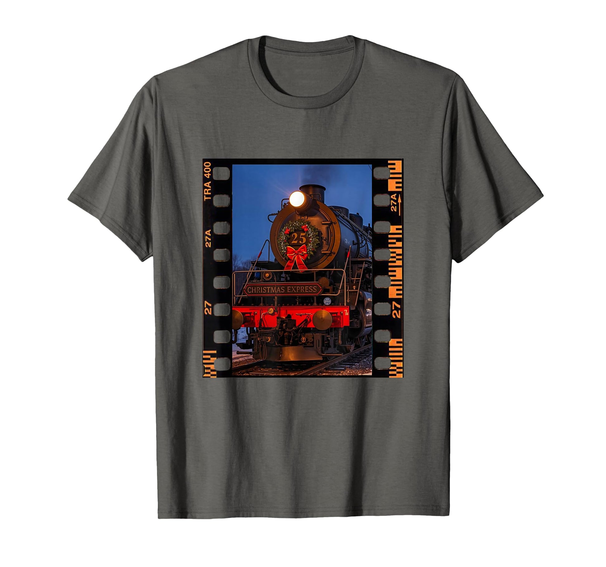 Holiday Express Steam Train Camera Film T-Shirt - Novelty Apparel Men Women - T-Shirt, Sweatshirt, Hoodie