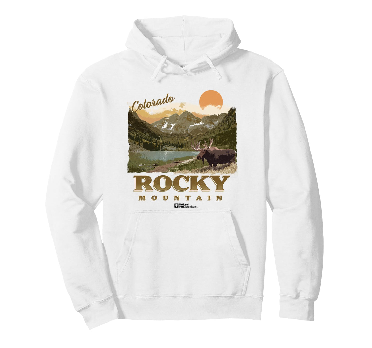 National Park Foundation Rocky Mountain Hoodie - Unique Graphic Men Women - T-Shirt, Sweatshirt, Hoodie
