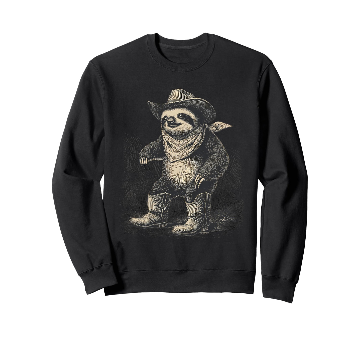 Sloth Cowboy Rodeo Cowgirl Western Sweatshirt - Aesthetic Graphic Unisex - T-Shirt, Sweatshirt, Hoodie