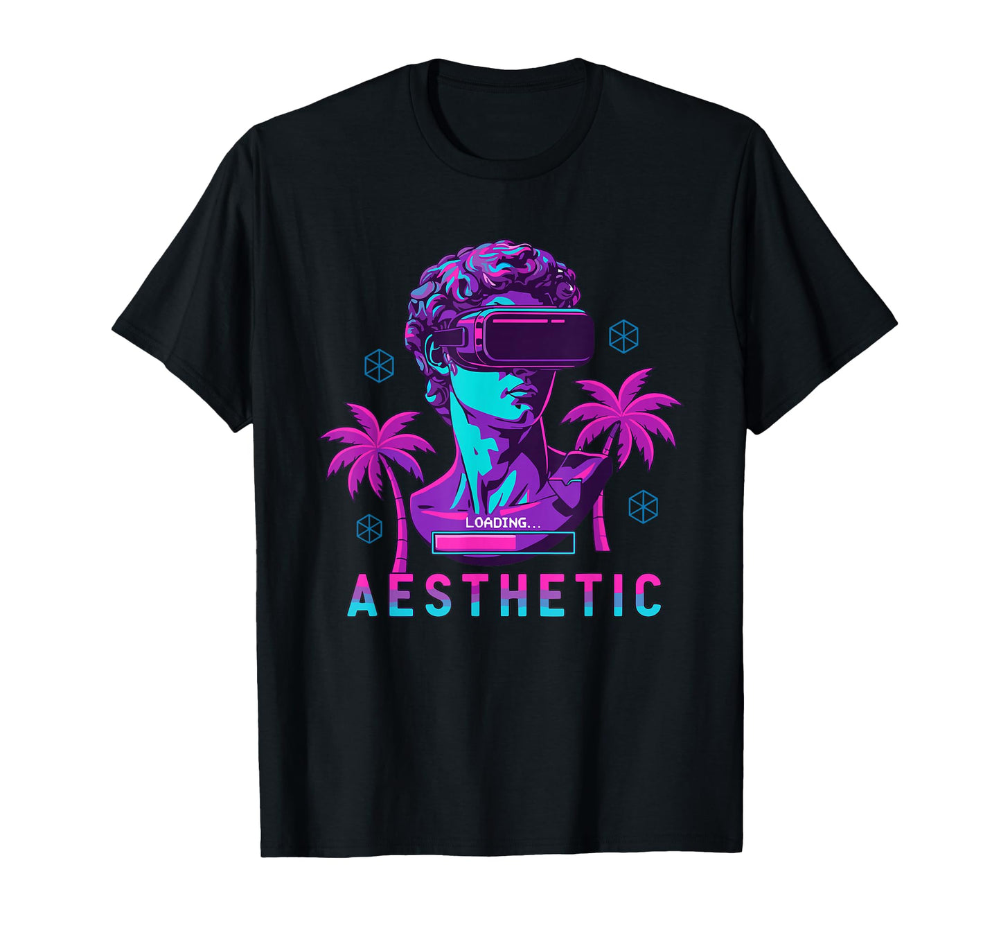 Aesthetic Vaporwave Statue Vr T-Shirt - Aesthetic Graphic for Adults - T-Shirt, Sweatshirt, Hoodie