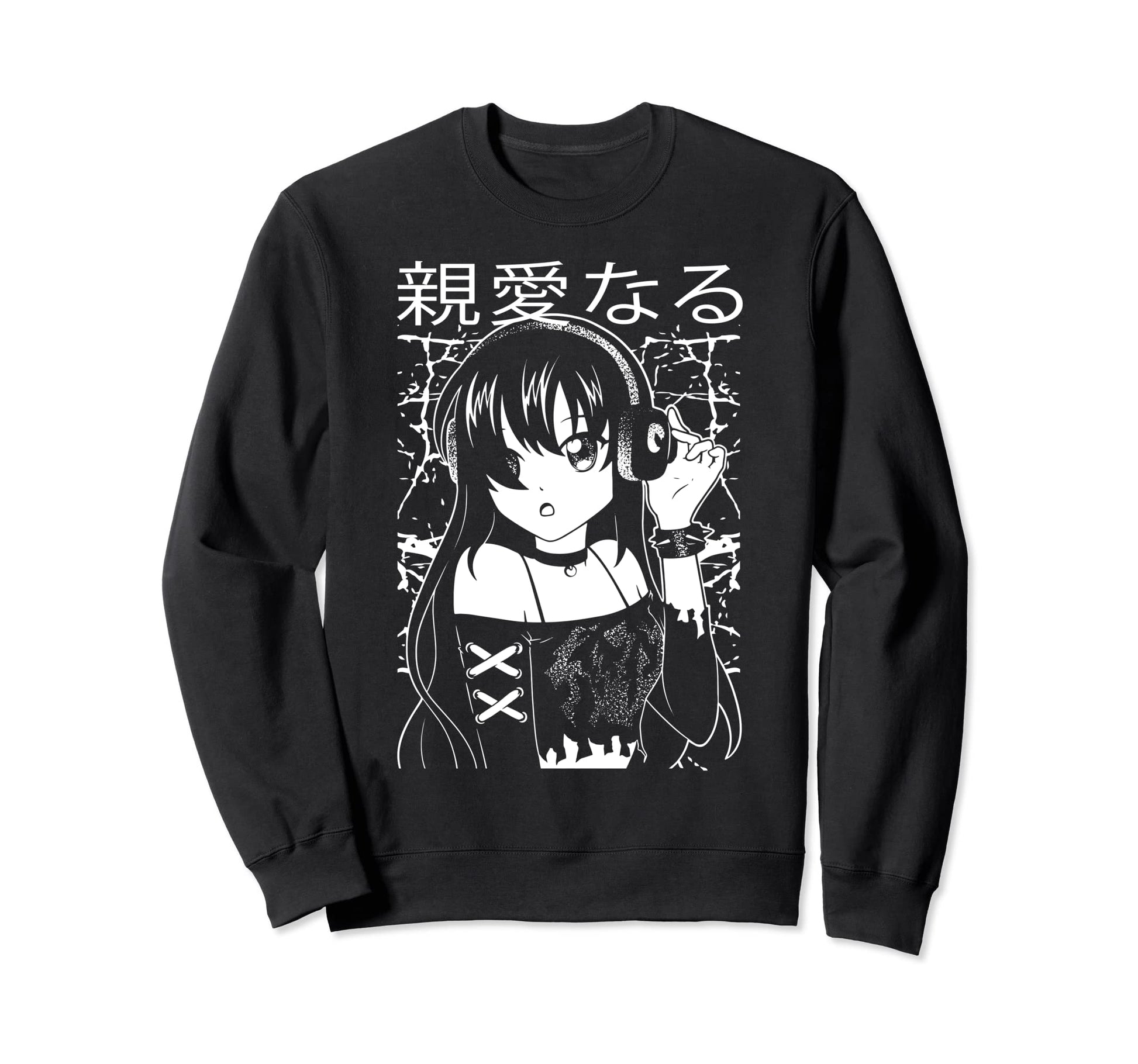 Goth Anime Japanese Aesthetic Sweatshirt - Casual Everyday Wear Men Women - T-Shirt, Sweatshirt, Hoodie