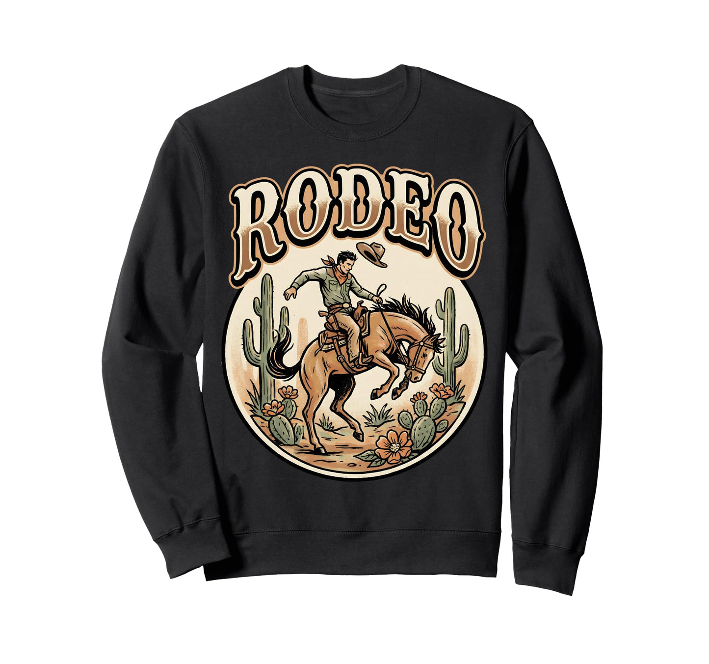 Rodeo Cowboy Desert Sweatshirt - Aesthetic Graphic Men Women - T-Shirt, Sweatshirt, Hoodie