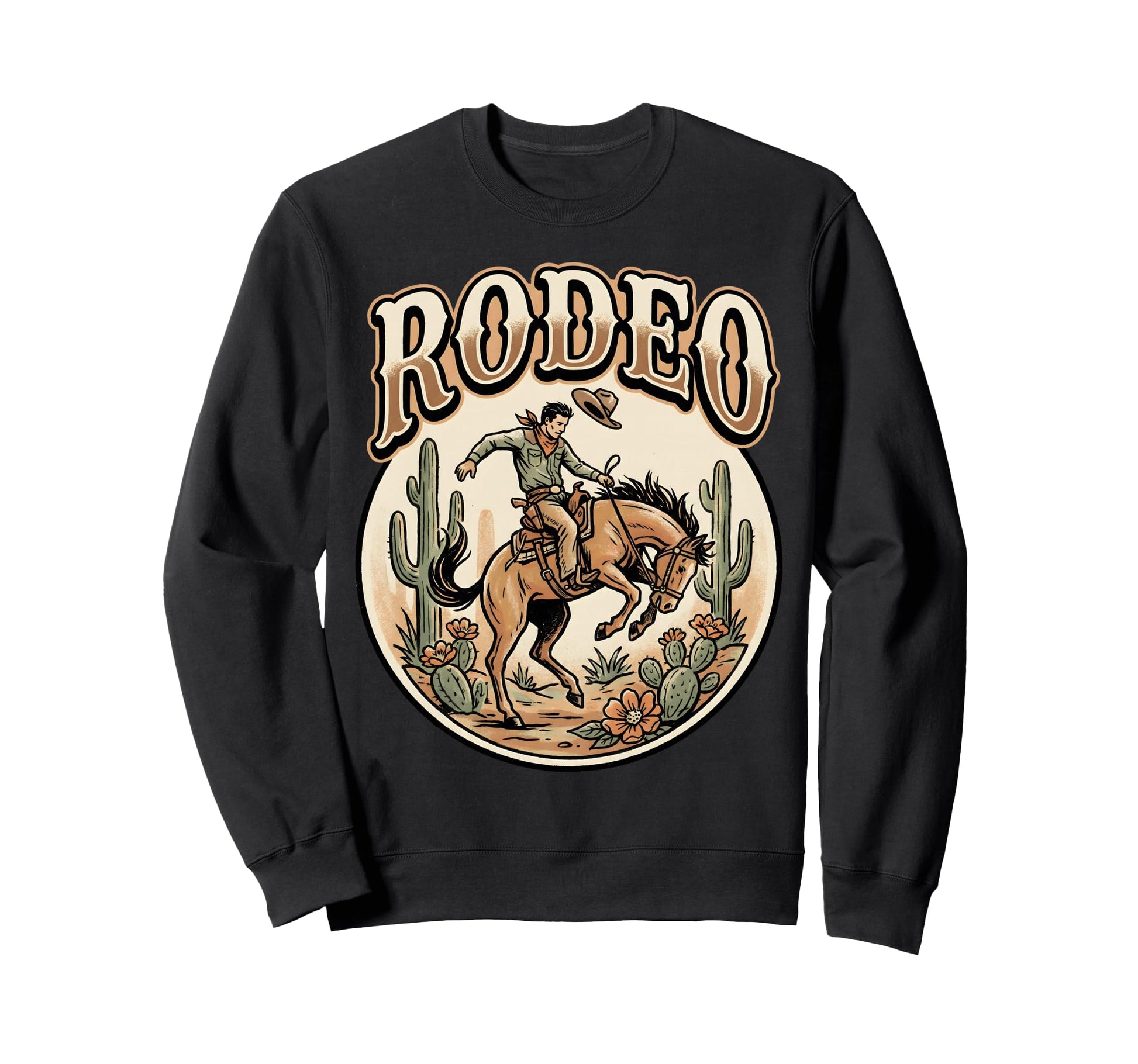 Rodeo Cowboy Desert Sweatshirt - Aesthetic Graphic Men Women - T-Shirt, Sweatshirt, Hoodie