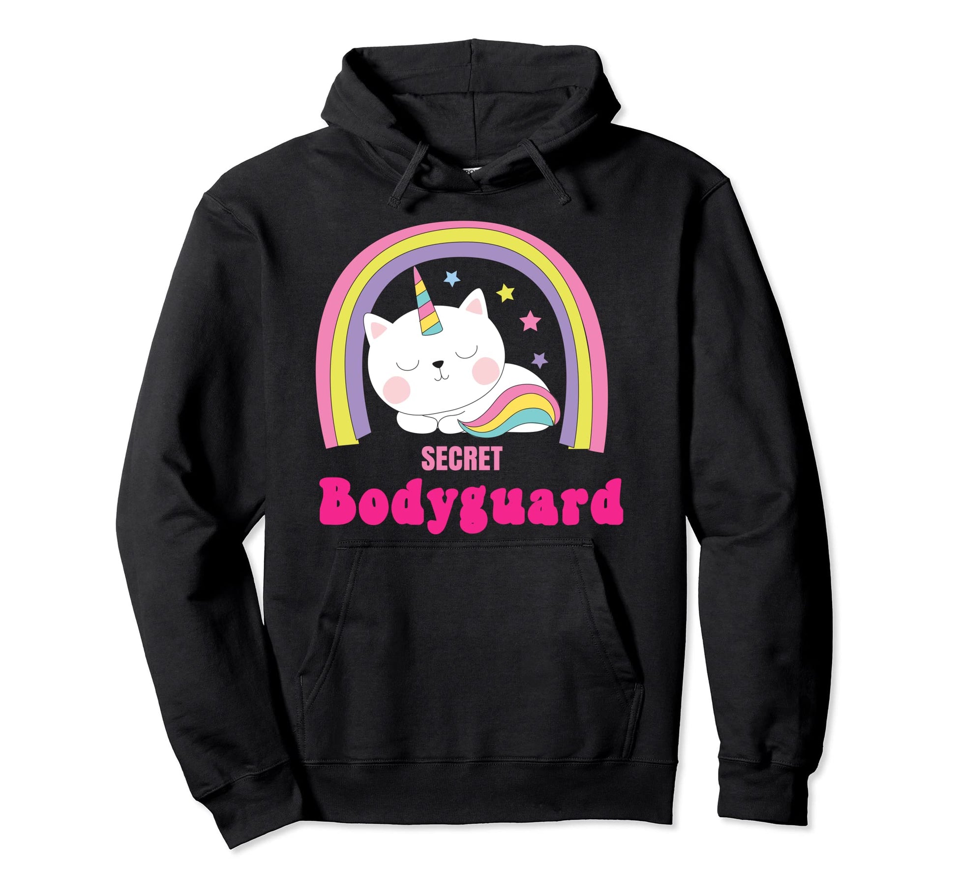 Secret Bodyguard Shirts Rainbow Hoodie - Fun Novelty Design Men Women - T-Shirt, Sweatshirt, Hoodie