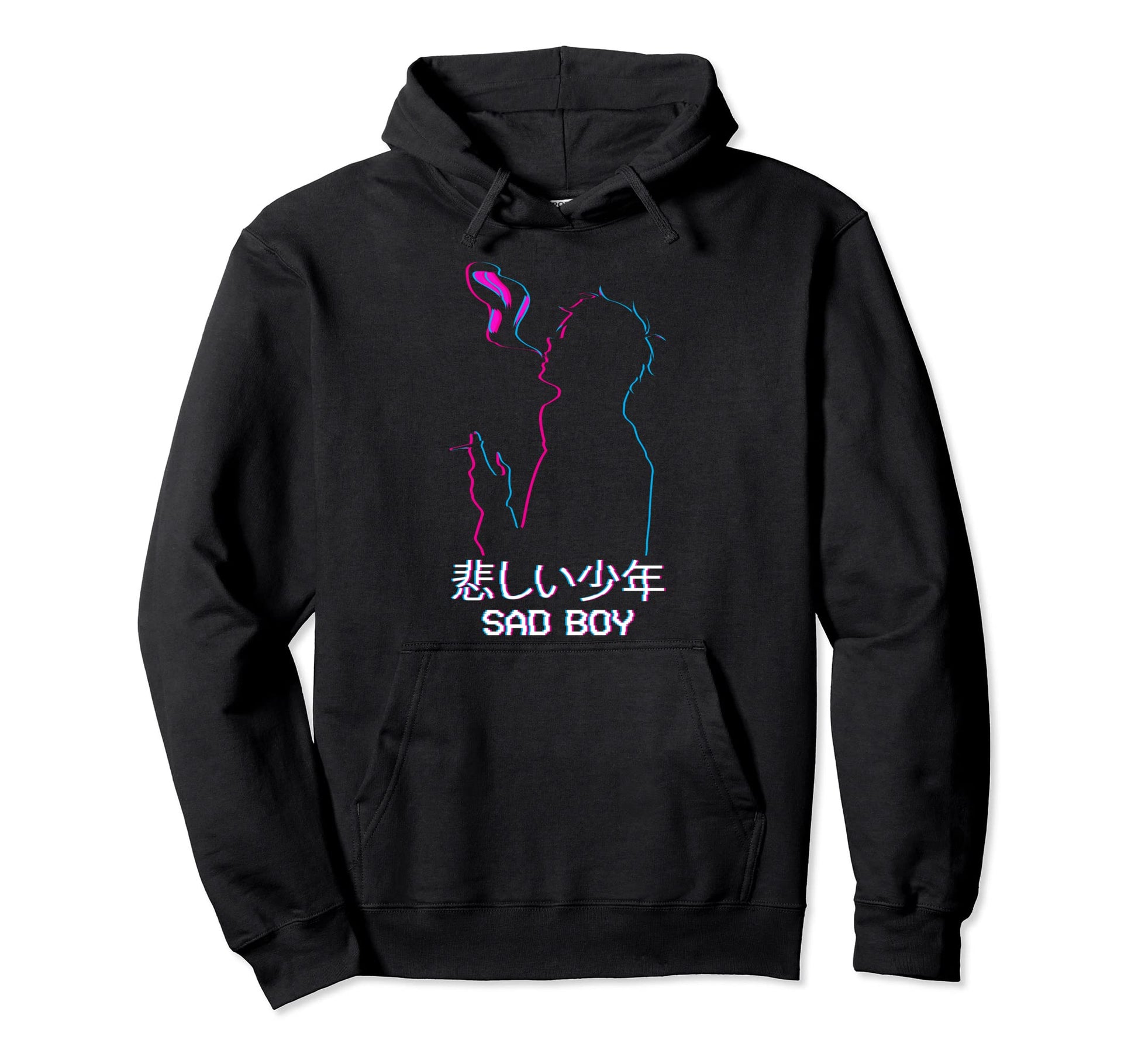 Sad Anime Soft Vaporwave Aesthetic Eboy Hoodie - Custom Art Print Men Women - T-Shirt, Sweatshirt, Hoodie