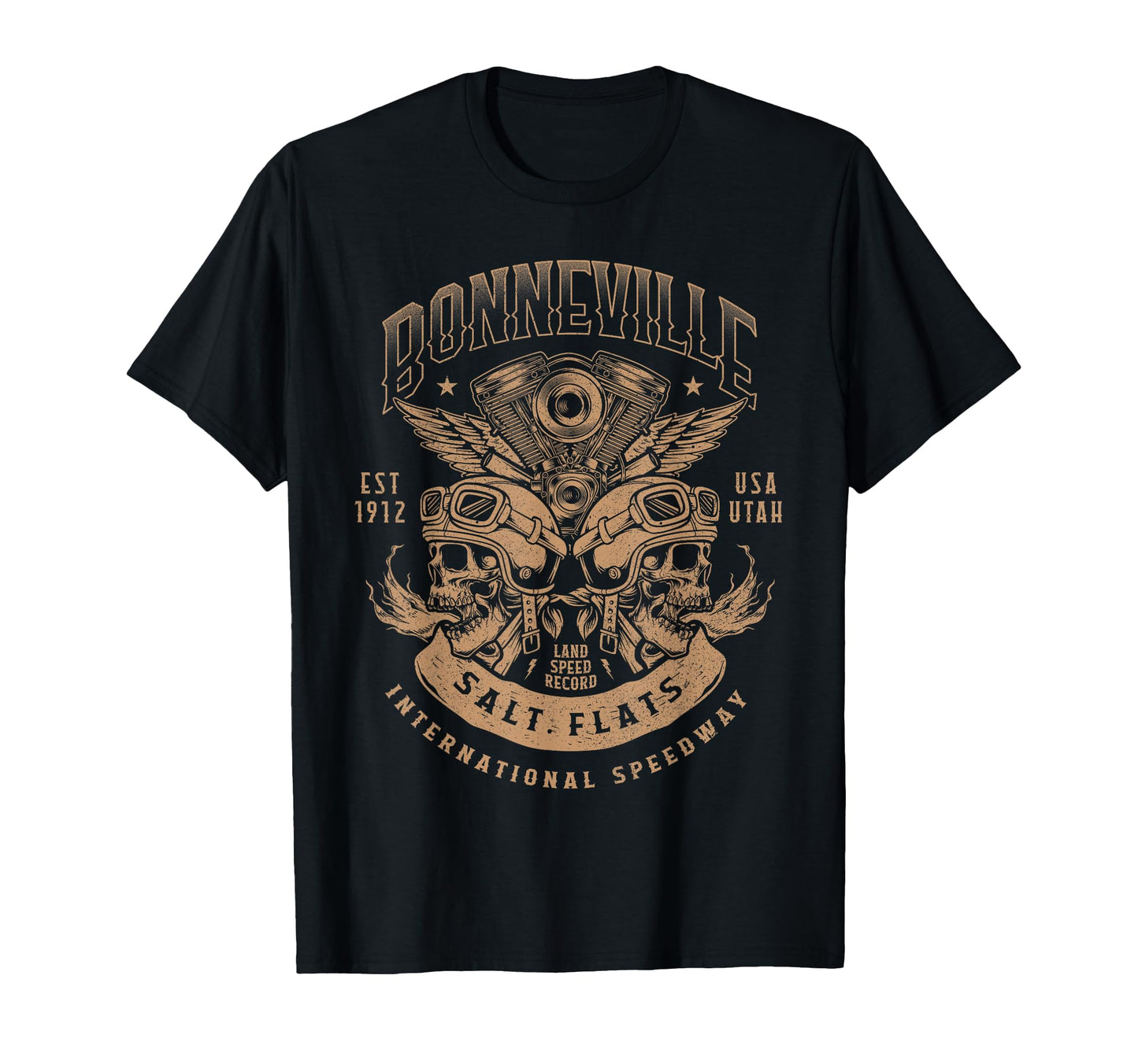 Bonneville Salt Flats Motorcycle Racing T-Shirt - Minimalist Print Unisex - T-Shirt, Sweatshirt, Hoodie